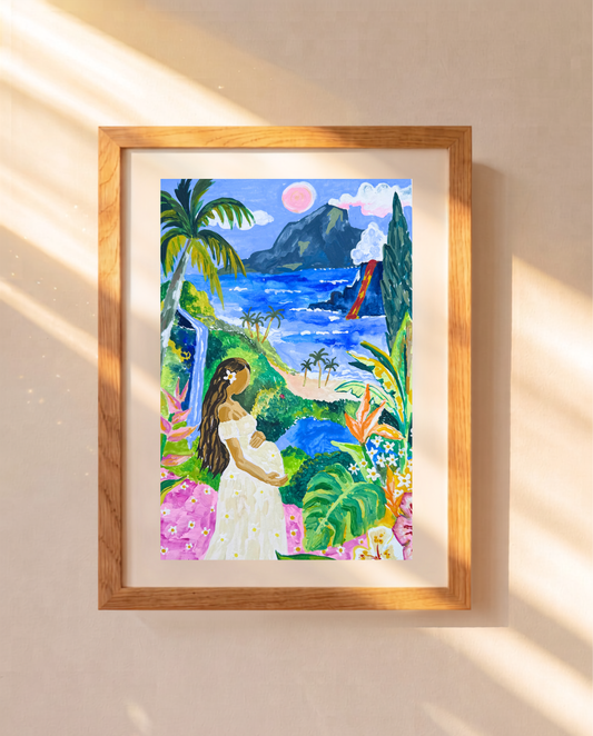Babymoon in Big Island Unframed Print