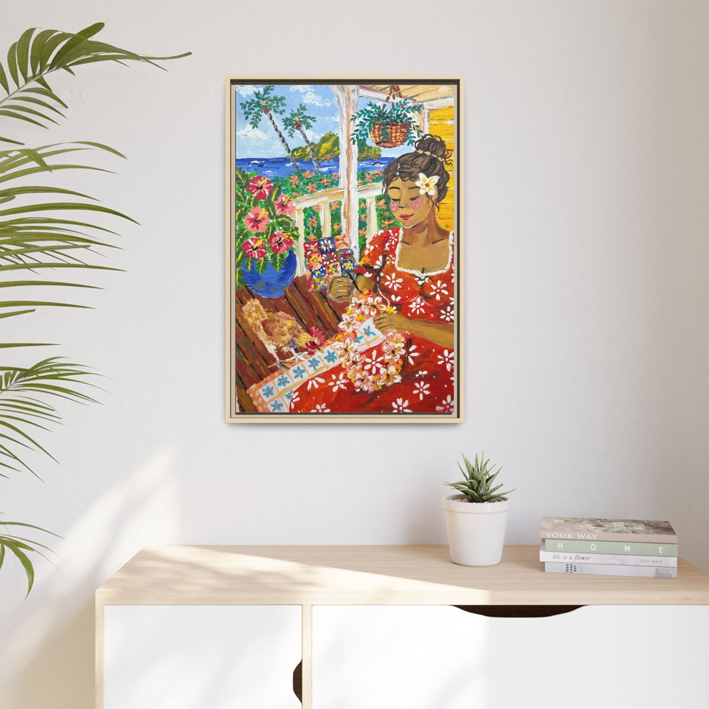 The Lei Maker - Canvas Art