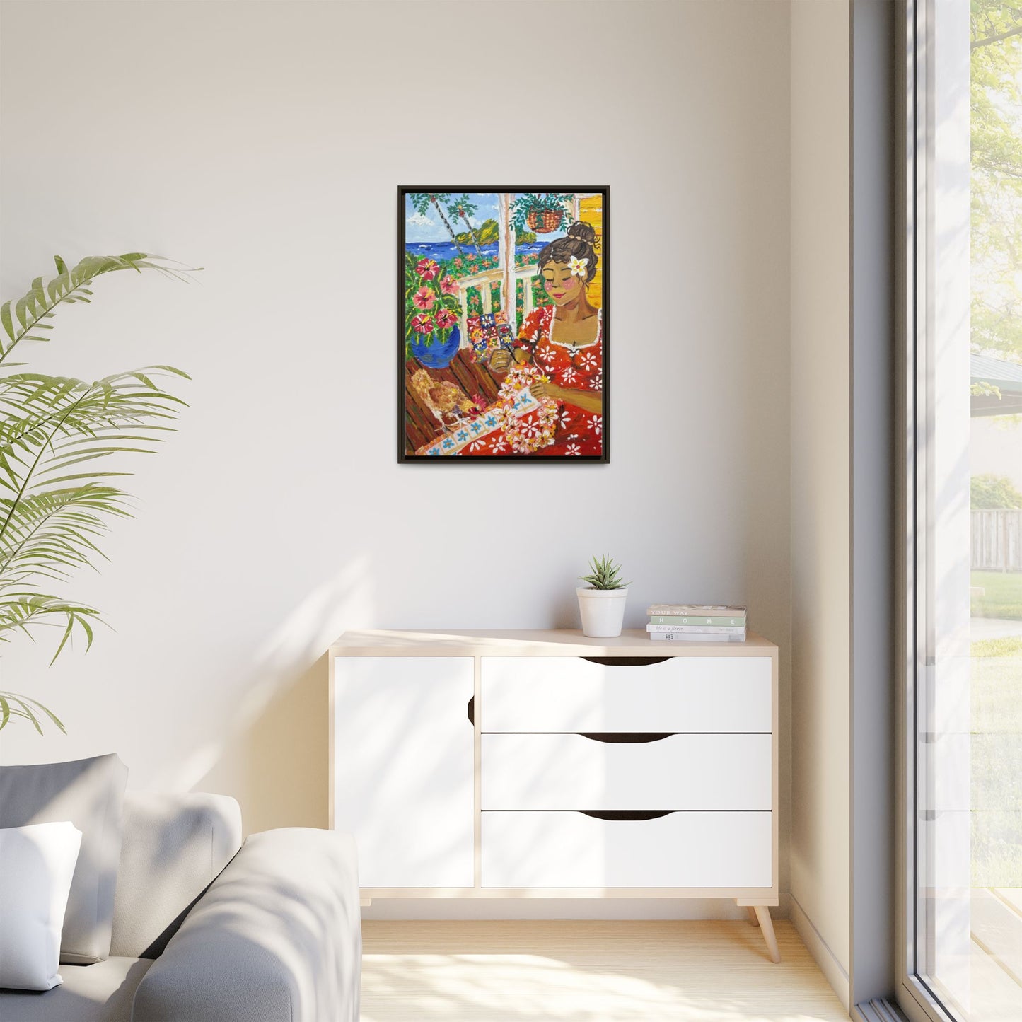 The Lei Maker - Canvas Art