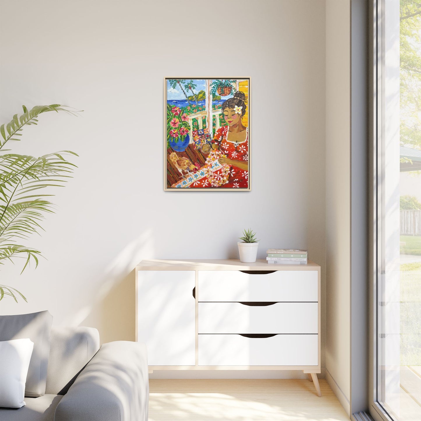 The Lei Maker - Canvas Art