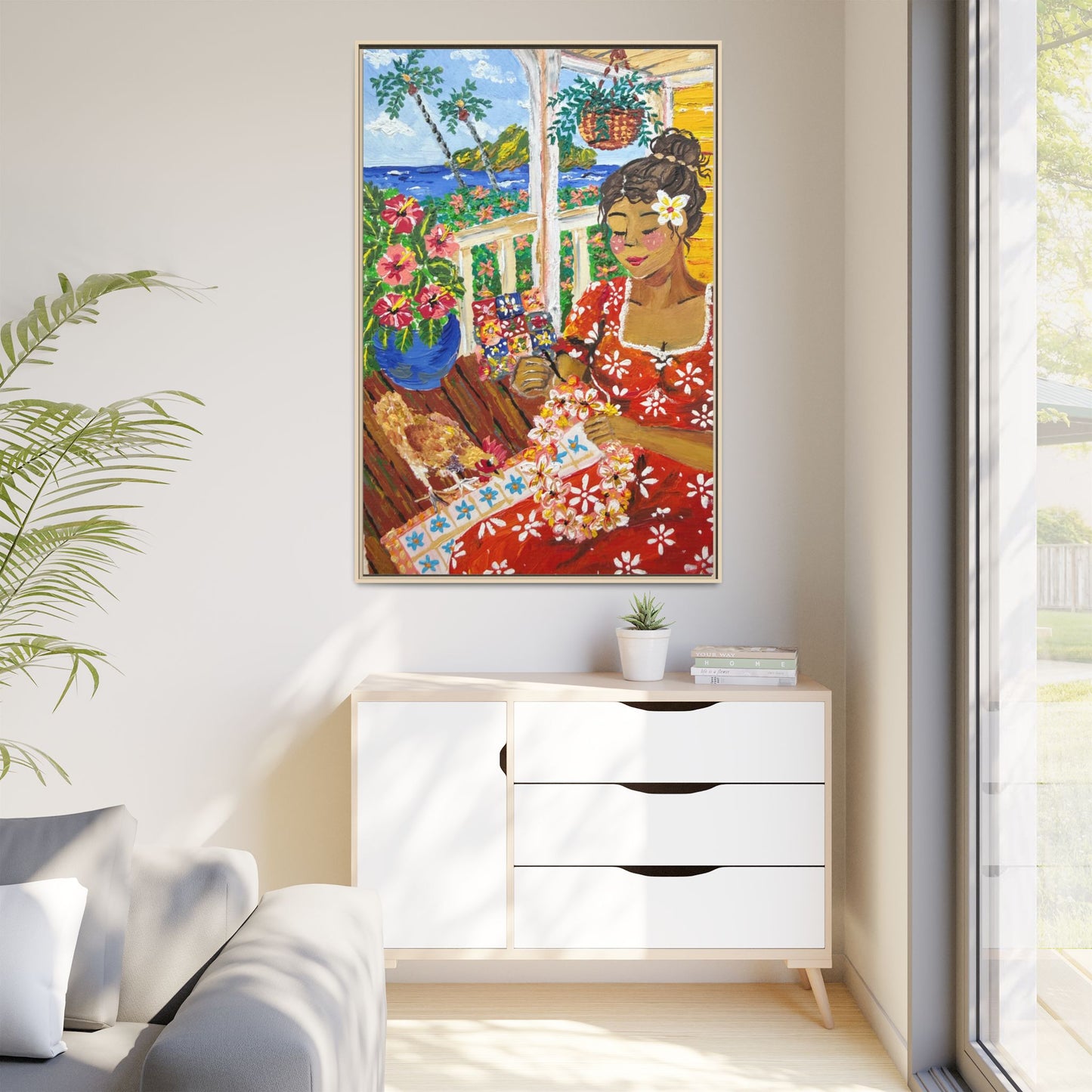 The Lei Maker - Canvas Art