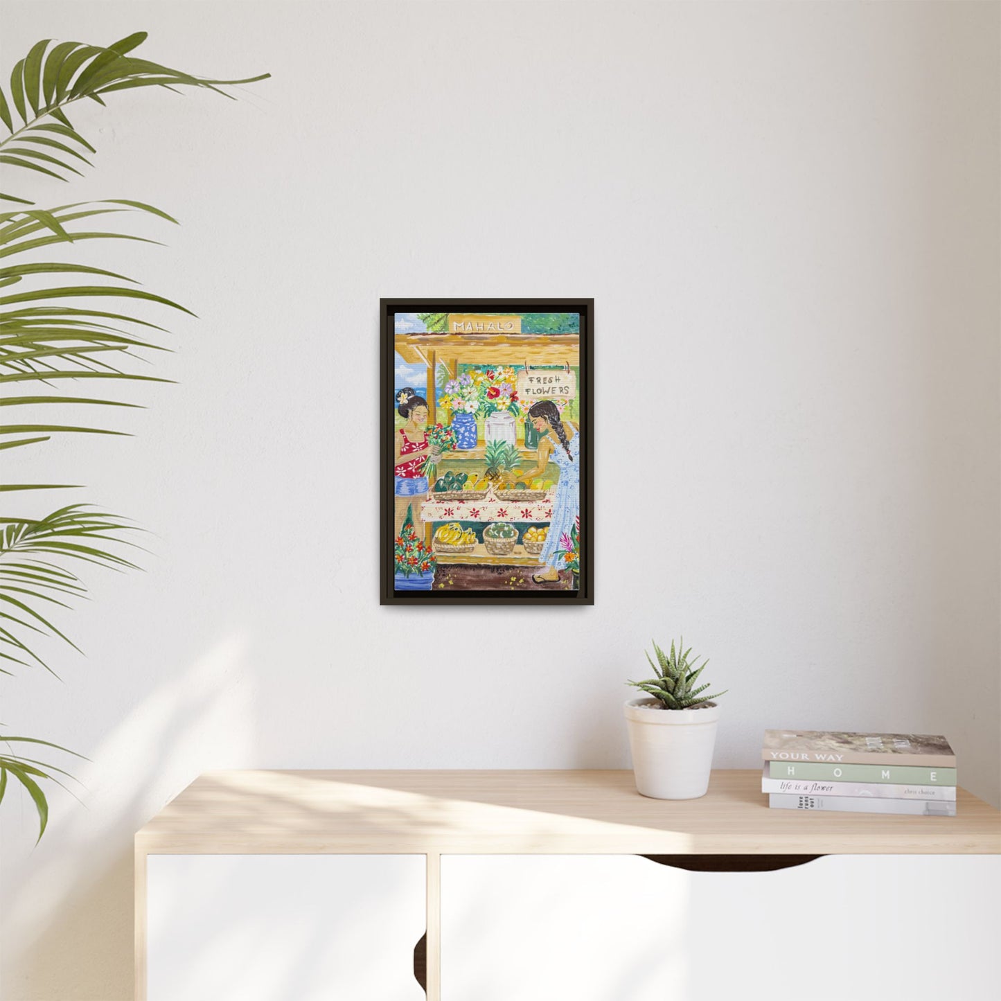 Mahalo Farmstand - Framed Matte Canvas