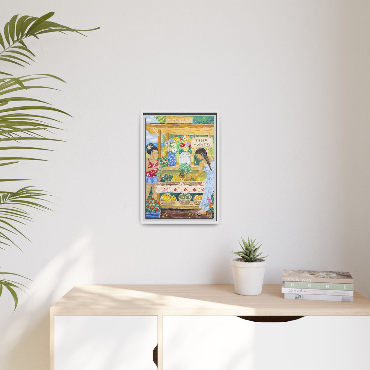 Mahalo Farmstand - Framed Matte Canvas