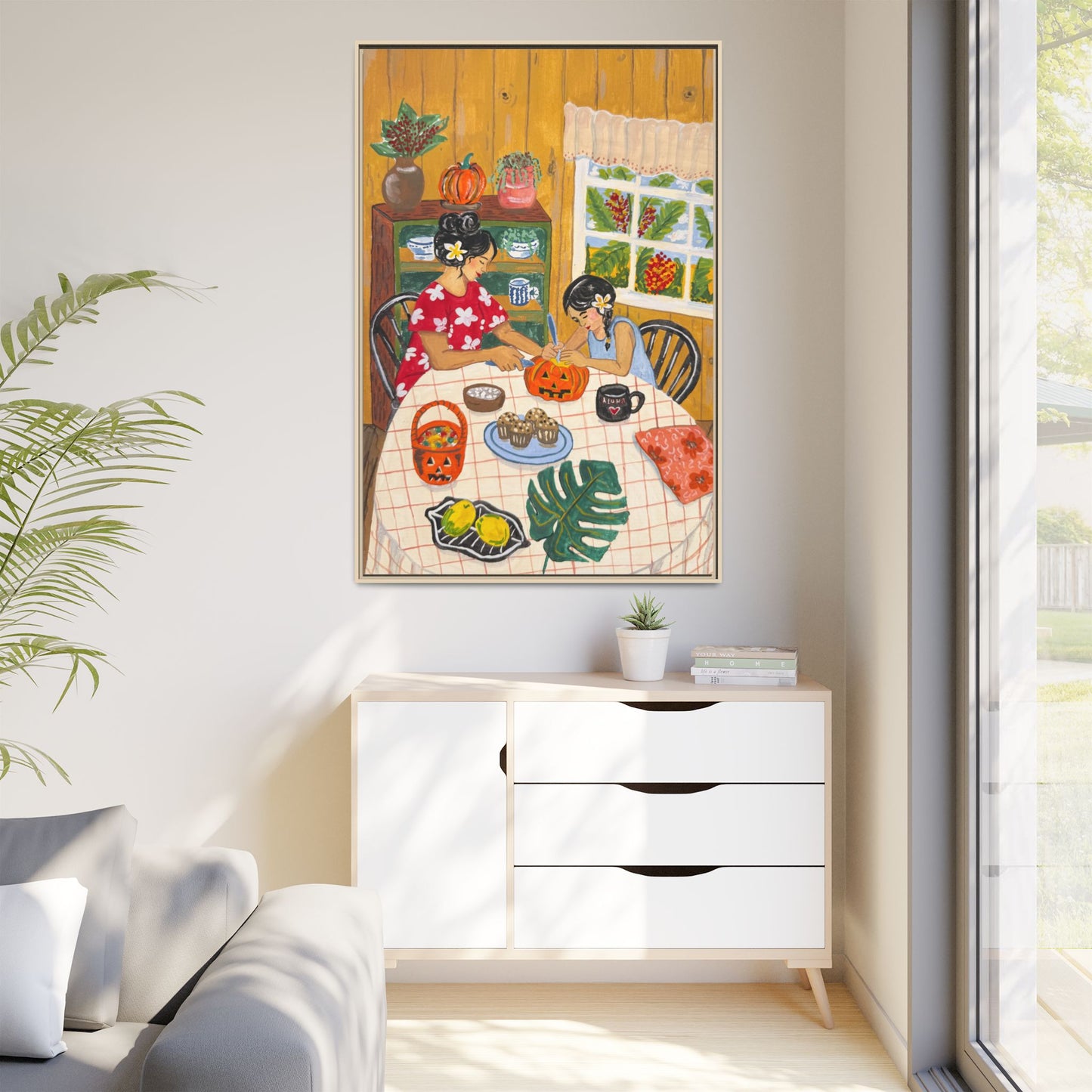Hilo Halloween - Framed Matte Canvas Art