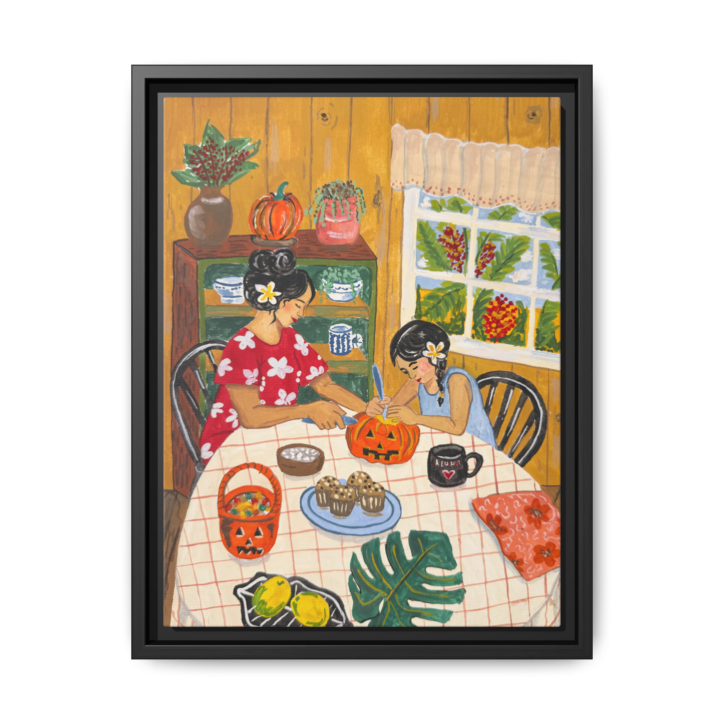 Hilo Halloween - Framed Matte Canvas Art