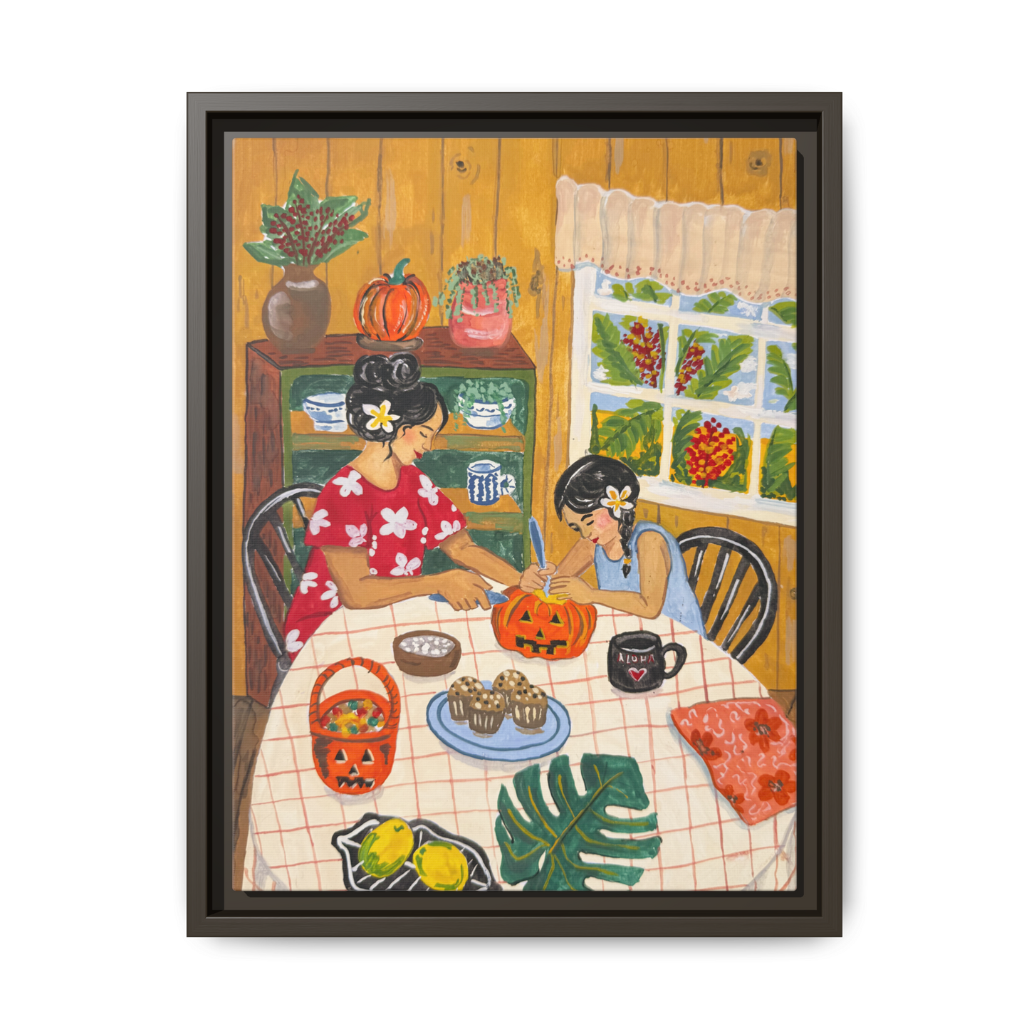 Hilo Halloween - Framed Matte Canvas Art