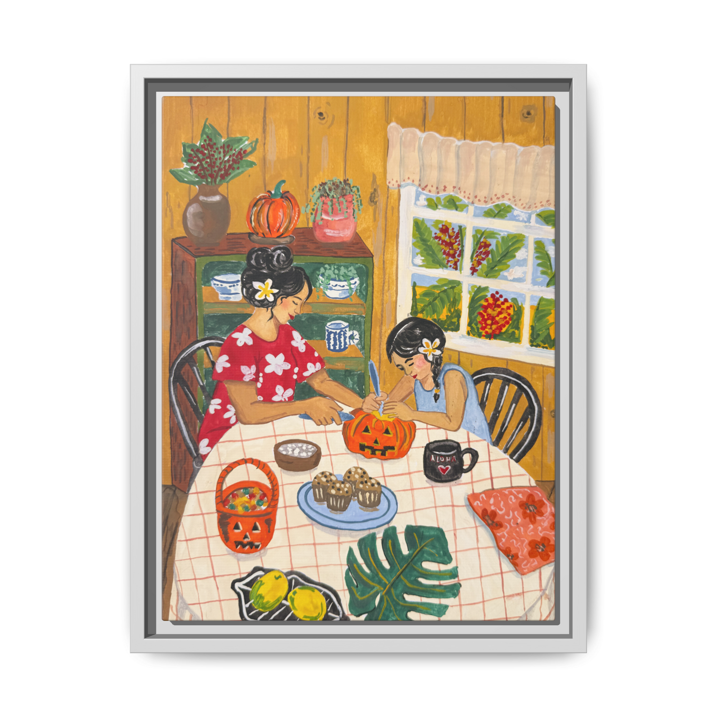 Hilo Halloween - Framed Matte Canvas Art