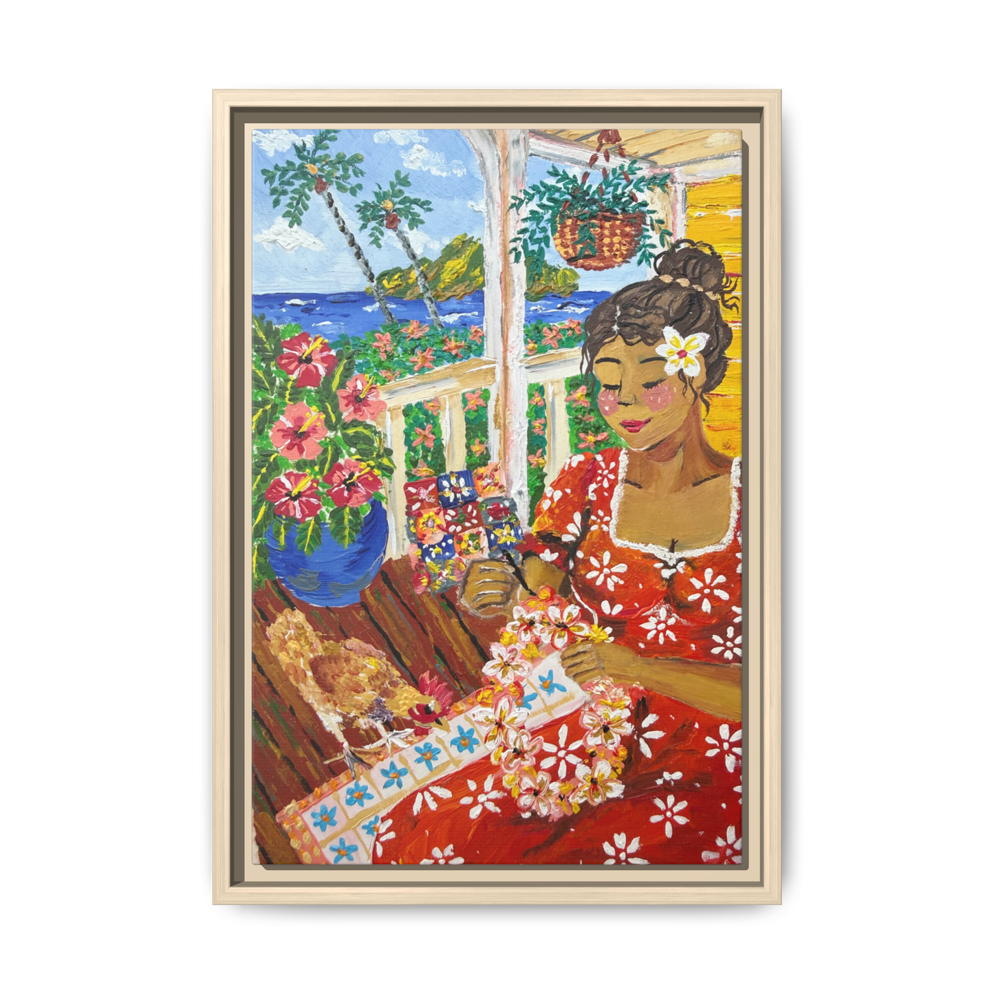 The Lei Maker - Canvas Art
