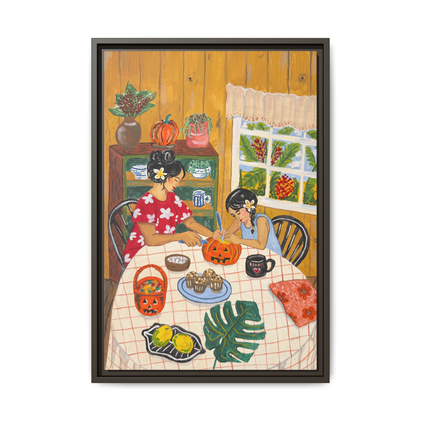 Hilo Halloween - Framed Matte Canvas Art