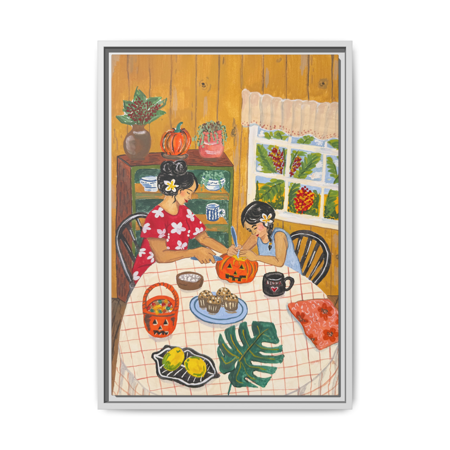 Hilo Halloween - Framed Matte Canvas Art