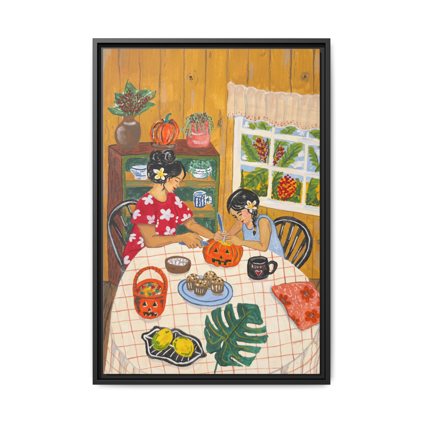 Hilo Halloween - Framed Matte Canvas Art