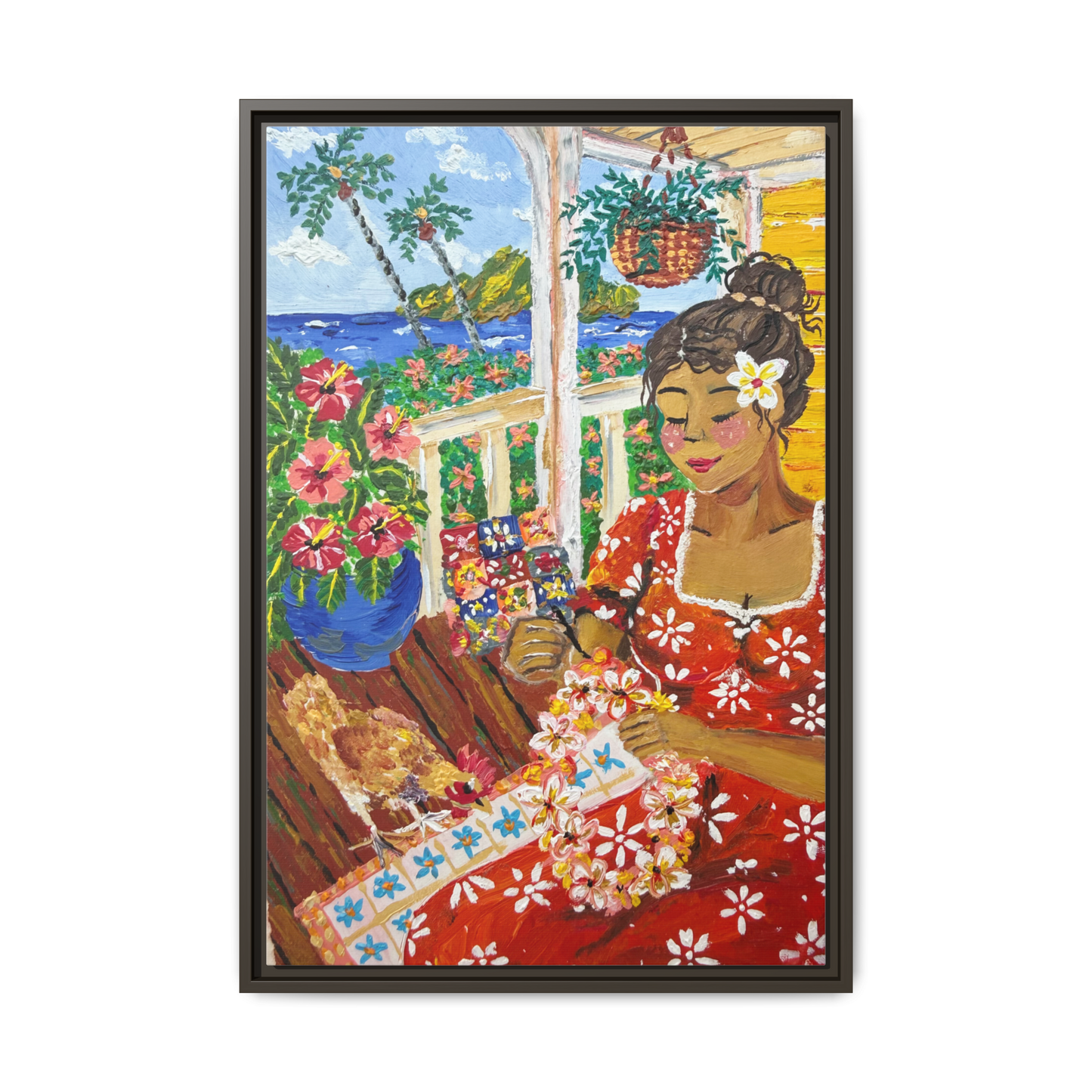 The Lei Maker - Canvas Art