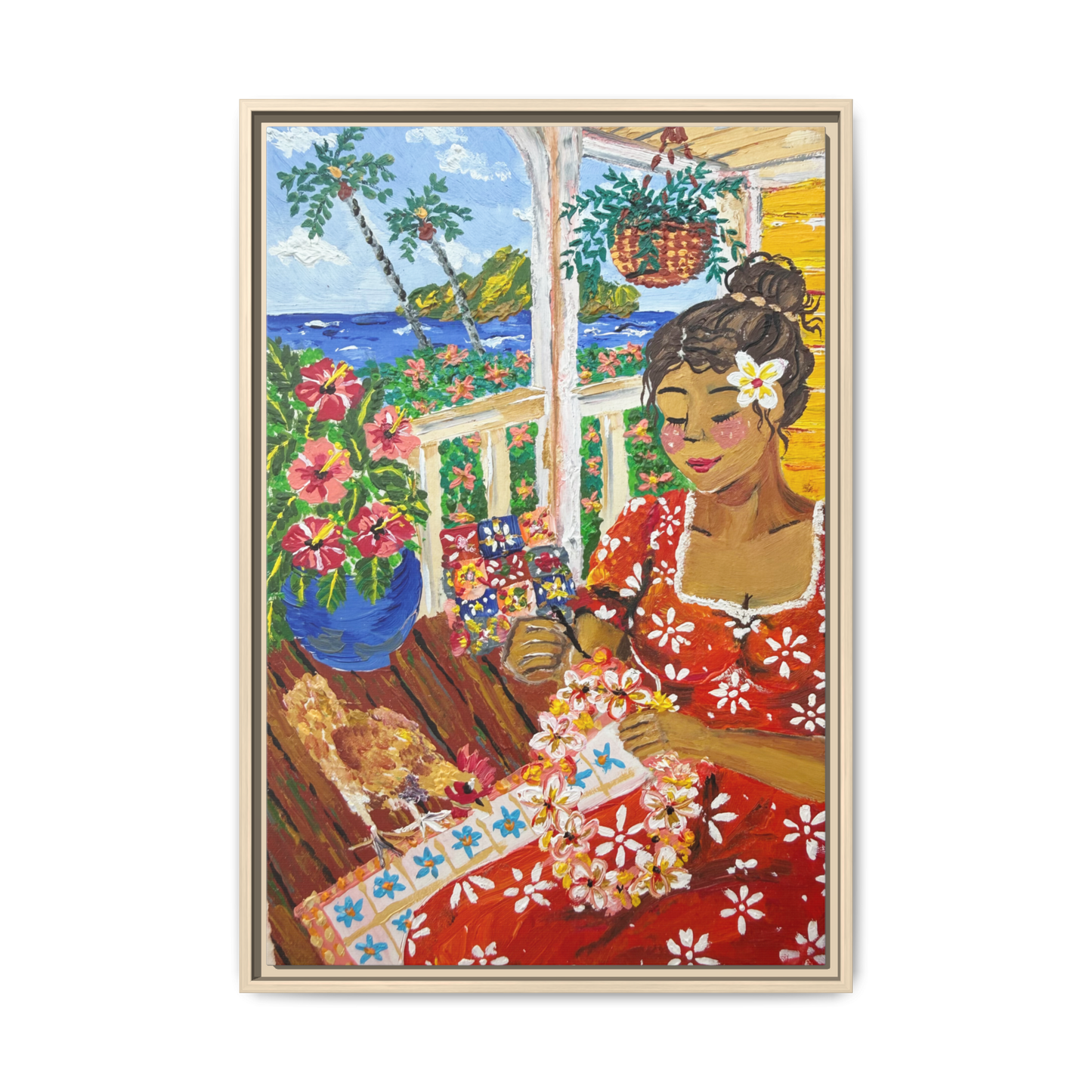 The Lei Maker - Canvas Art