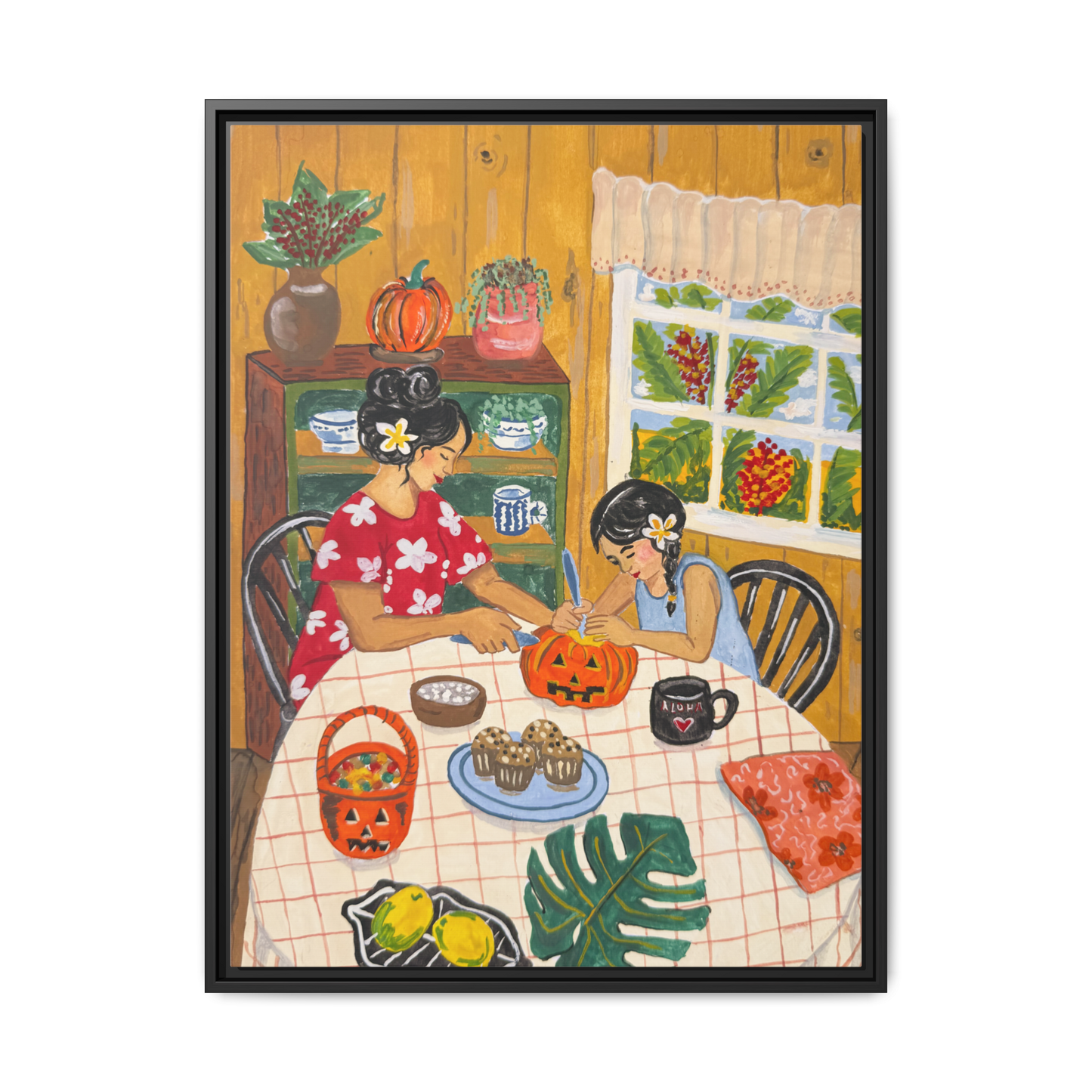 Hilo Halloween - Framed Matte Canvas Art