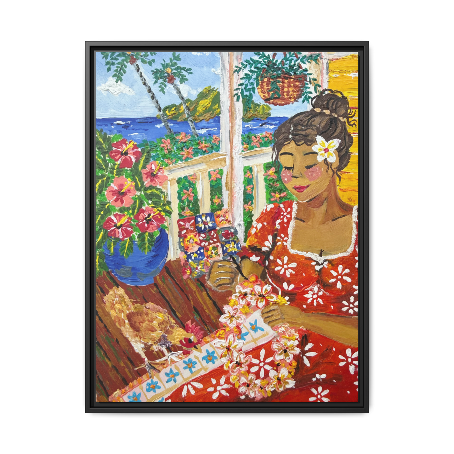 The Lei Maker - Canvas Art