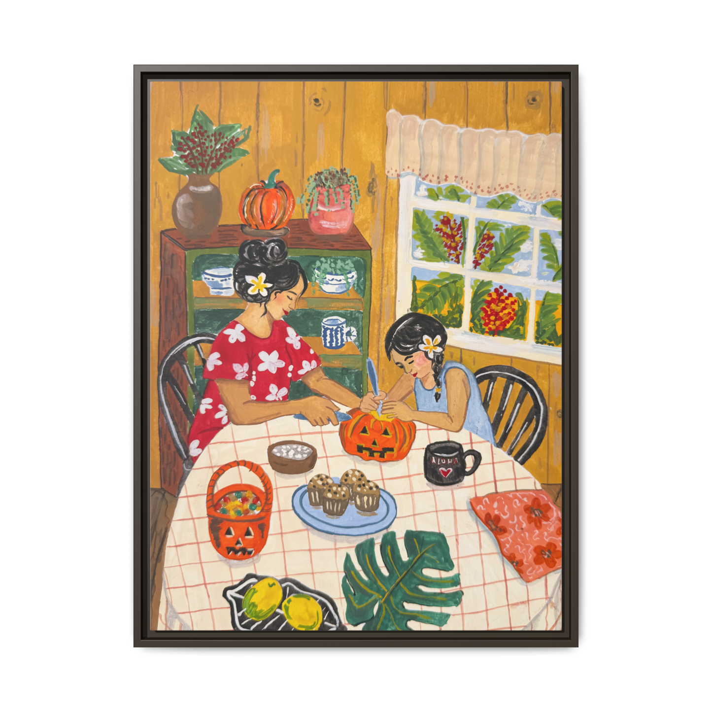 Hilo Halloween - Framed Matte Canvas Art