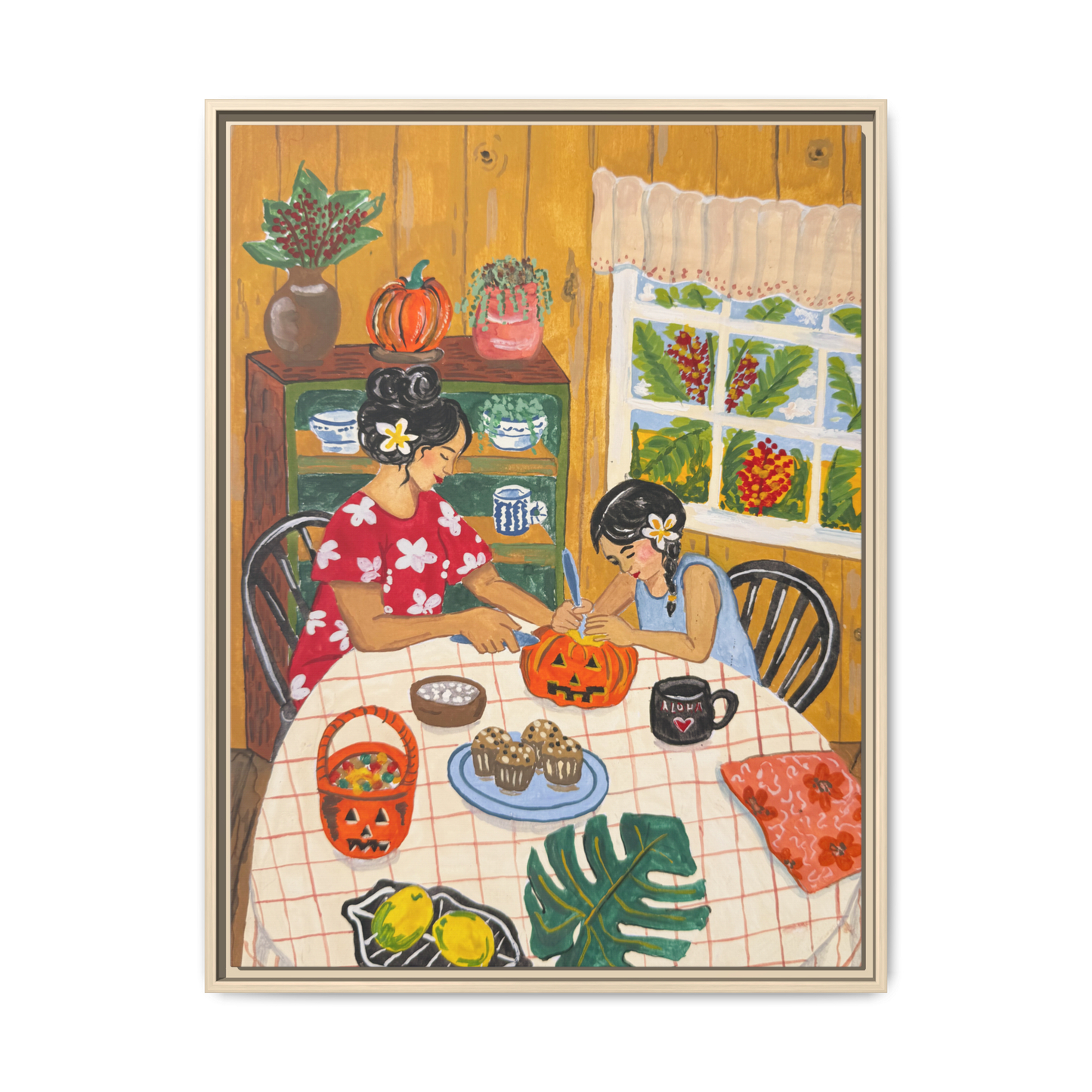Hilo Halloween - Framed Matte Canvas Art