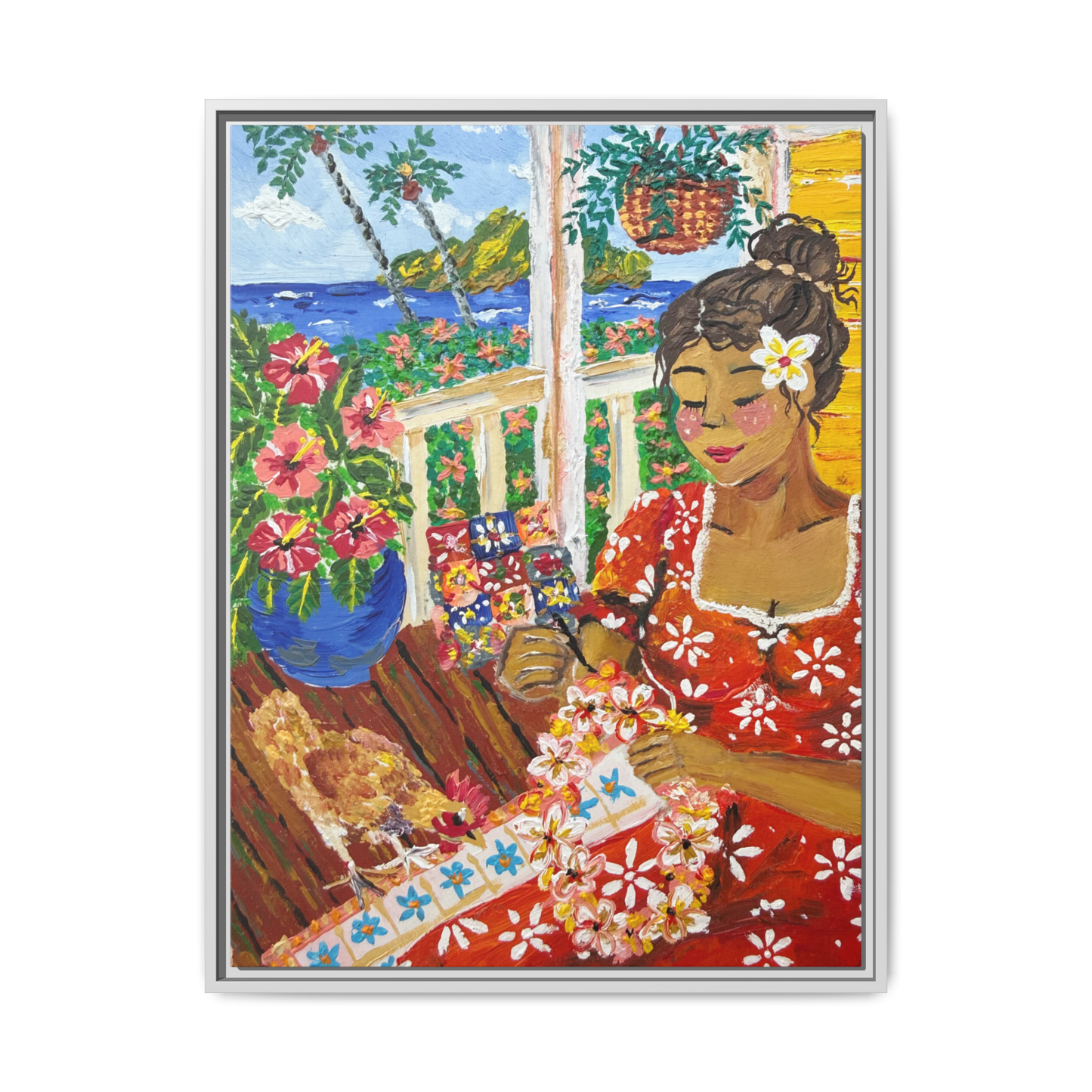 The Lei Maker - Canvas Art