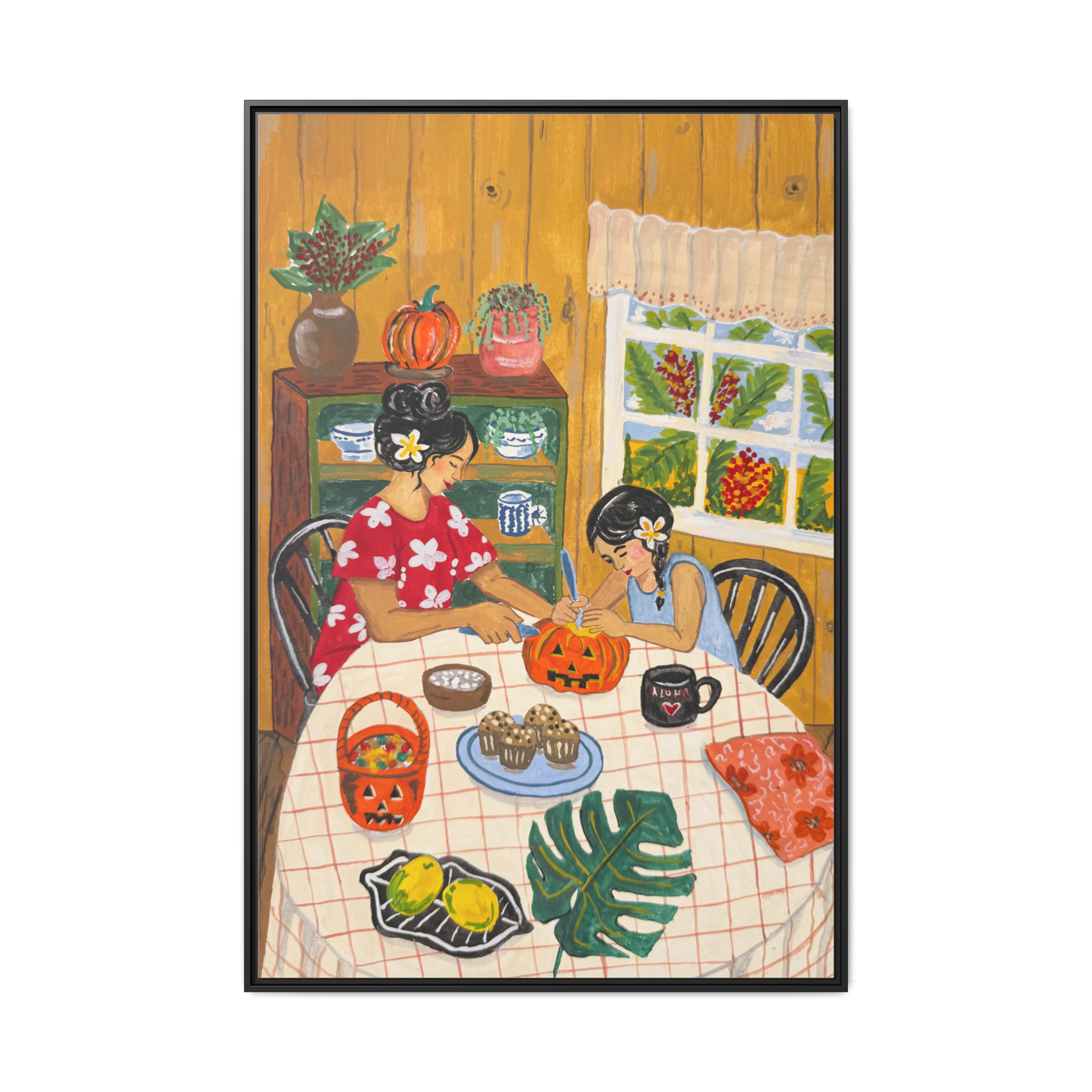 Hilo Halloween - Framed Matte Canvas Art