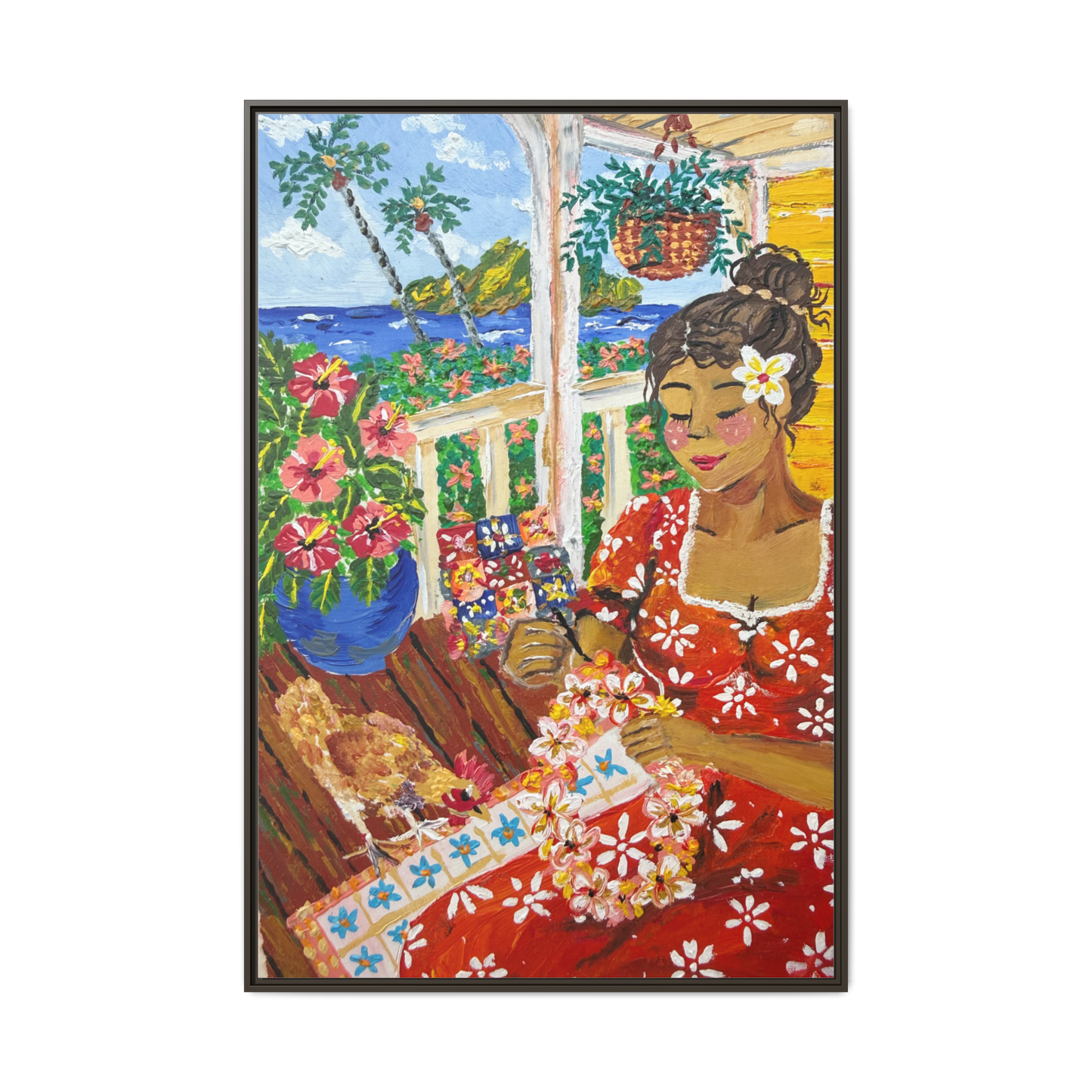 The Lei Maker - Canvas Art