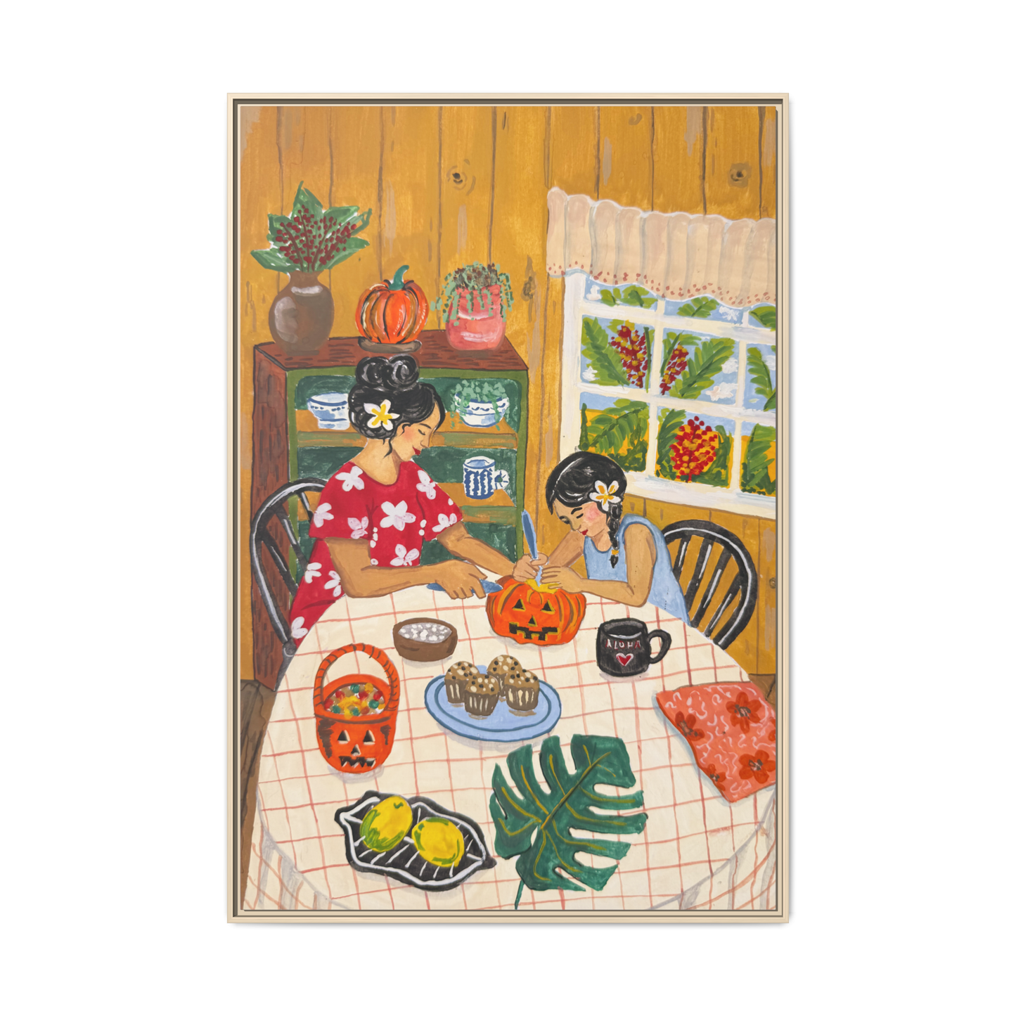 Hilo Halloween - Framed Matte Canvas Art