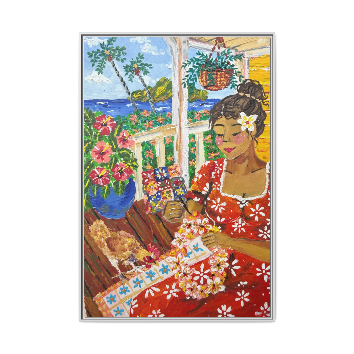 The Lei Maker - Canvas Art