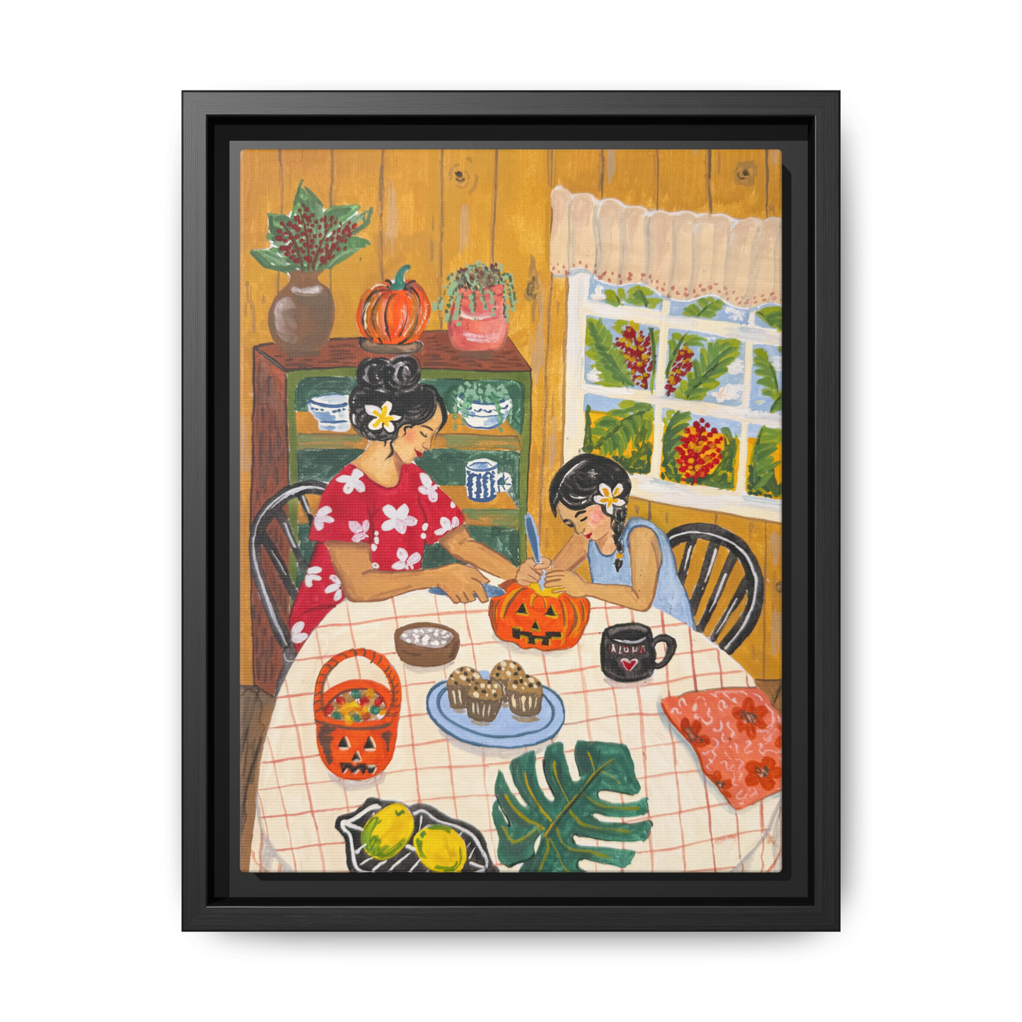 Hilo Halloween - Framed Matte Canvas Art