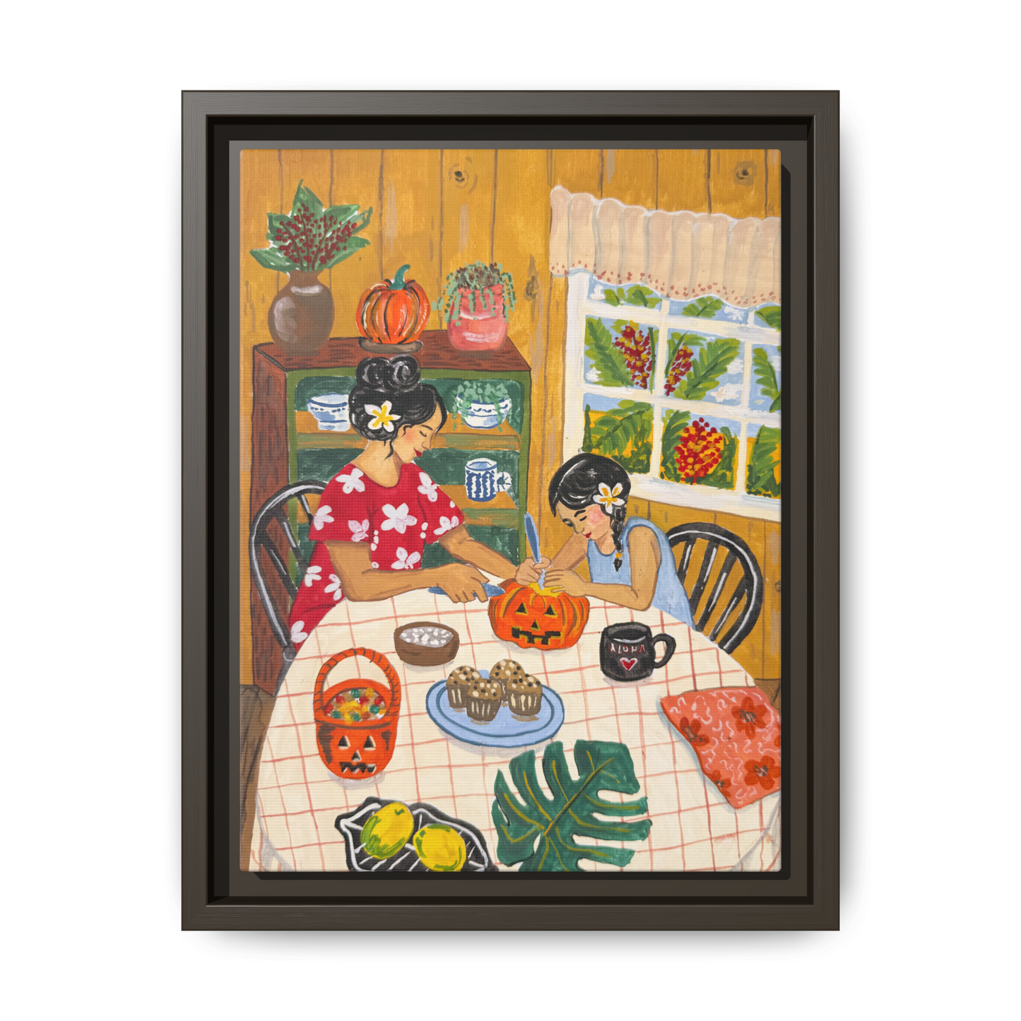 Hilo Halloween - Framed Matte Canvas Art