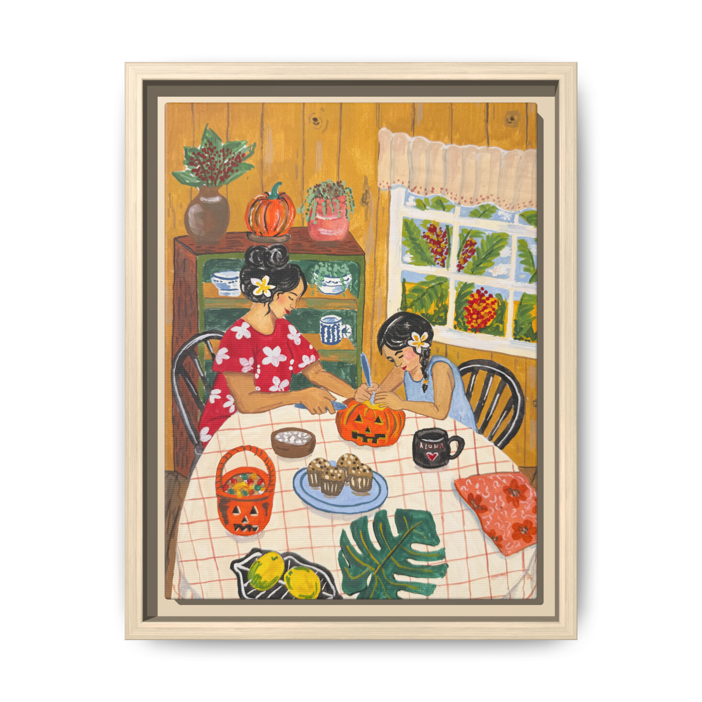Hilo Halloween - Framed Matte Canvas Art