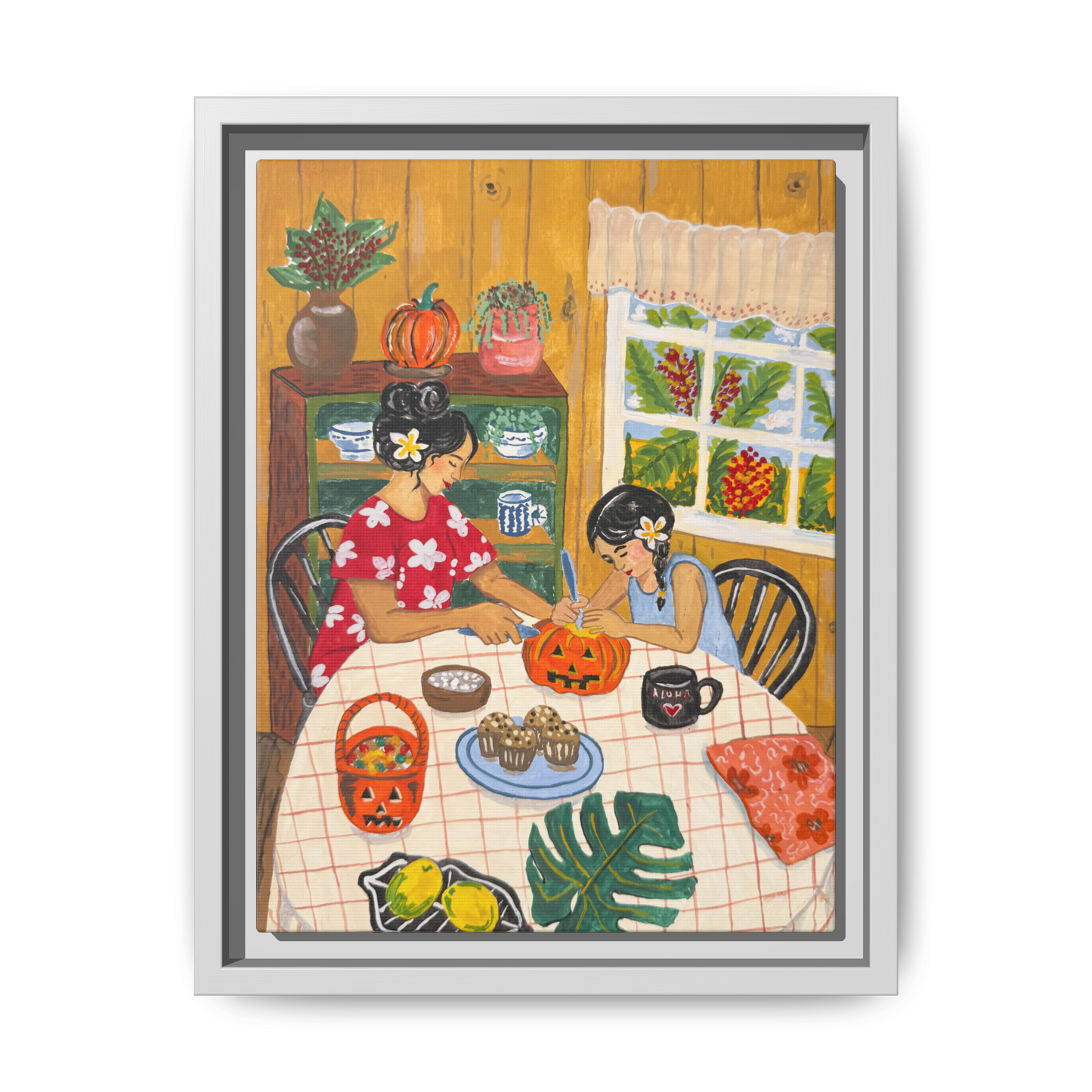 Hilo Halloween - Framed Matte Canvas Art