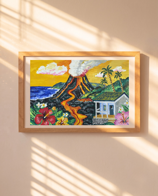 House in Ocean View Unframed Print
