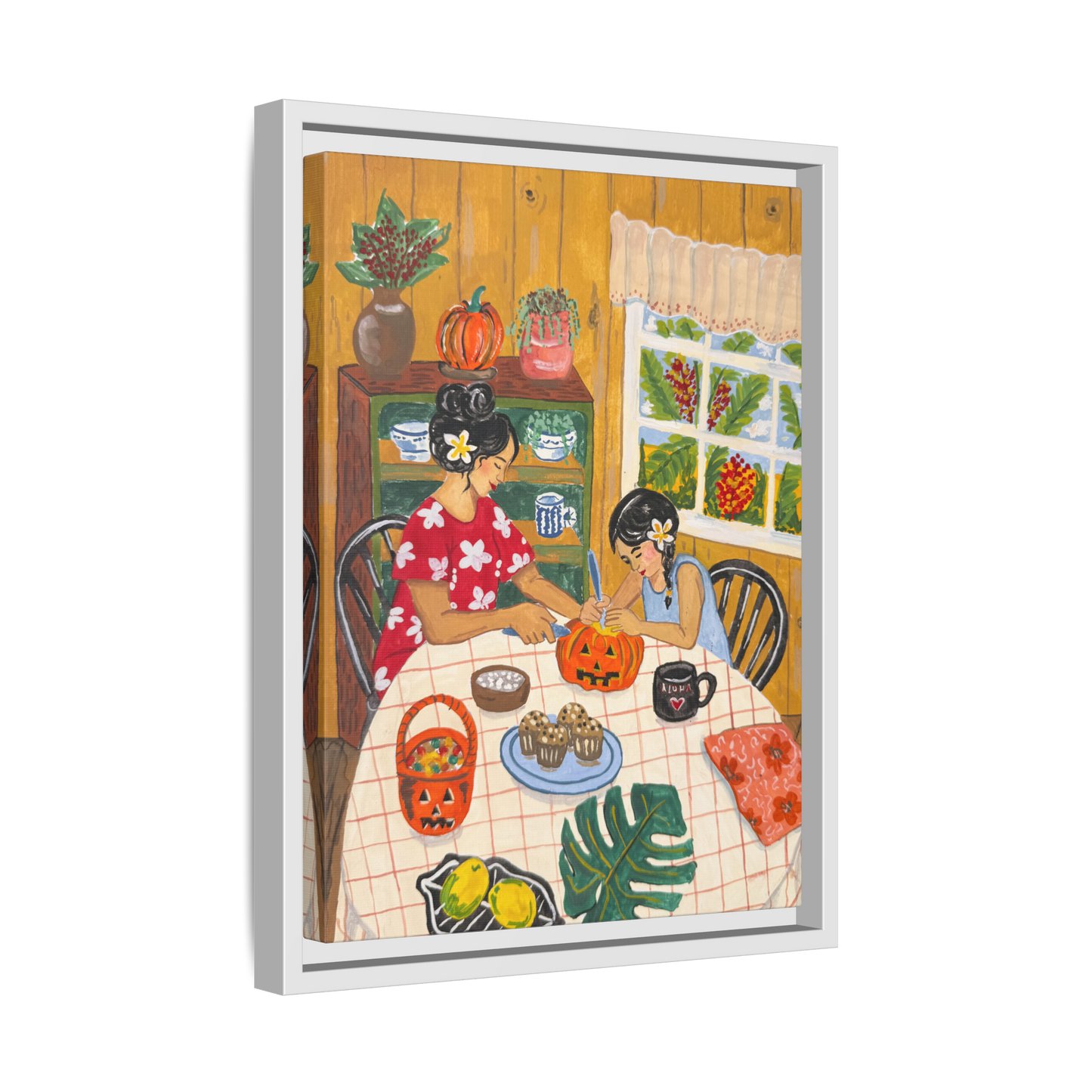 Hilo Halloween - Framed Matte Canvas Art