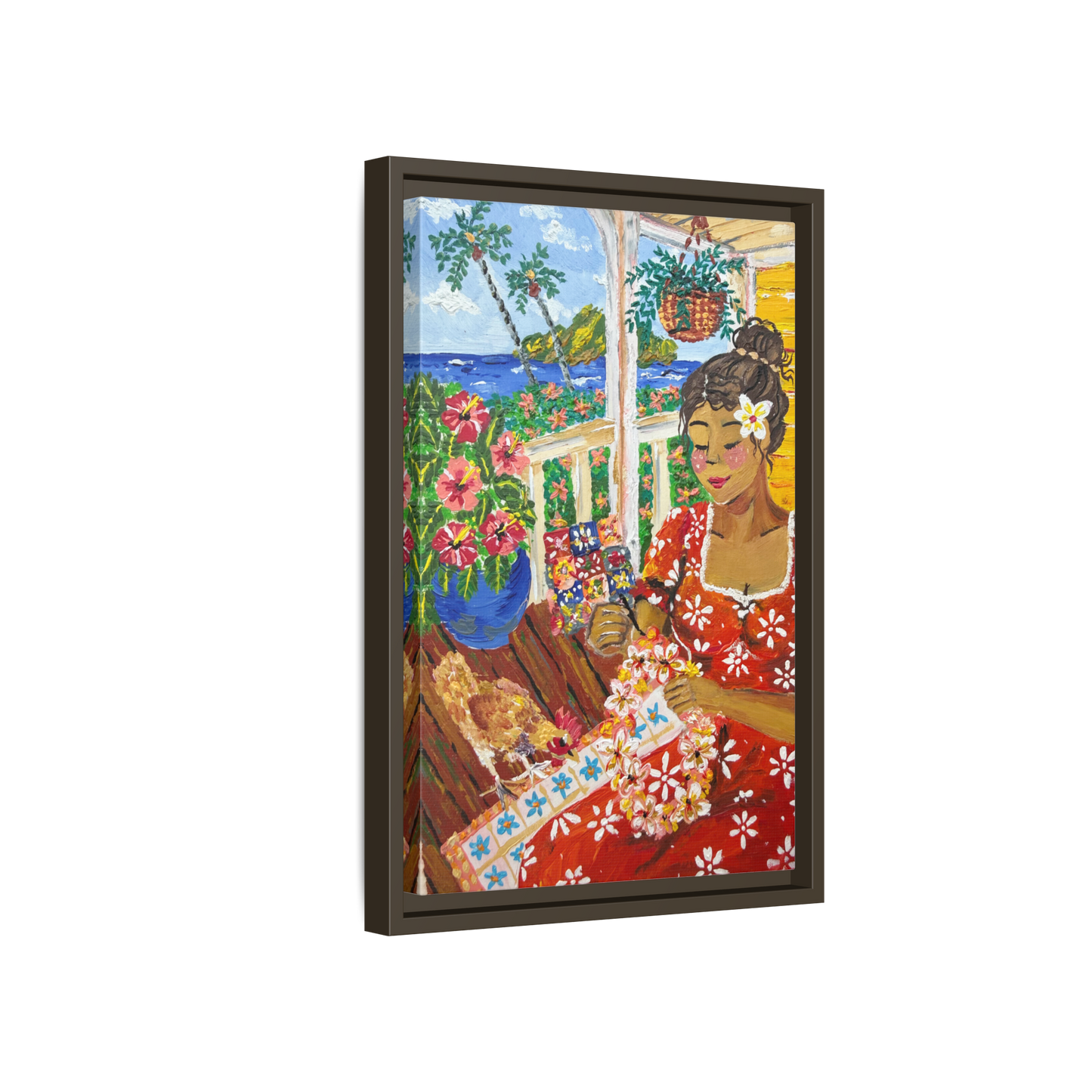 The Lei Maker - Canvas Art