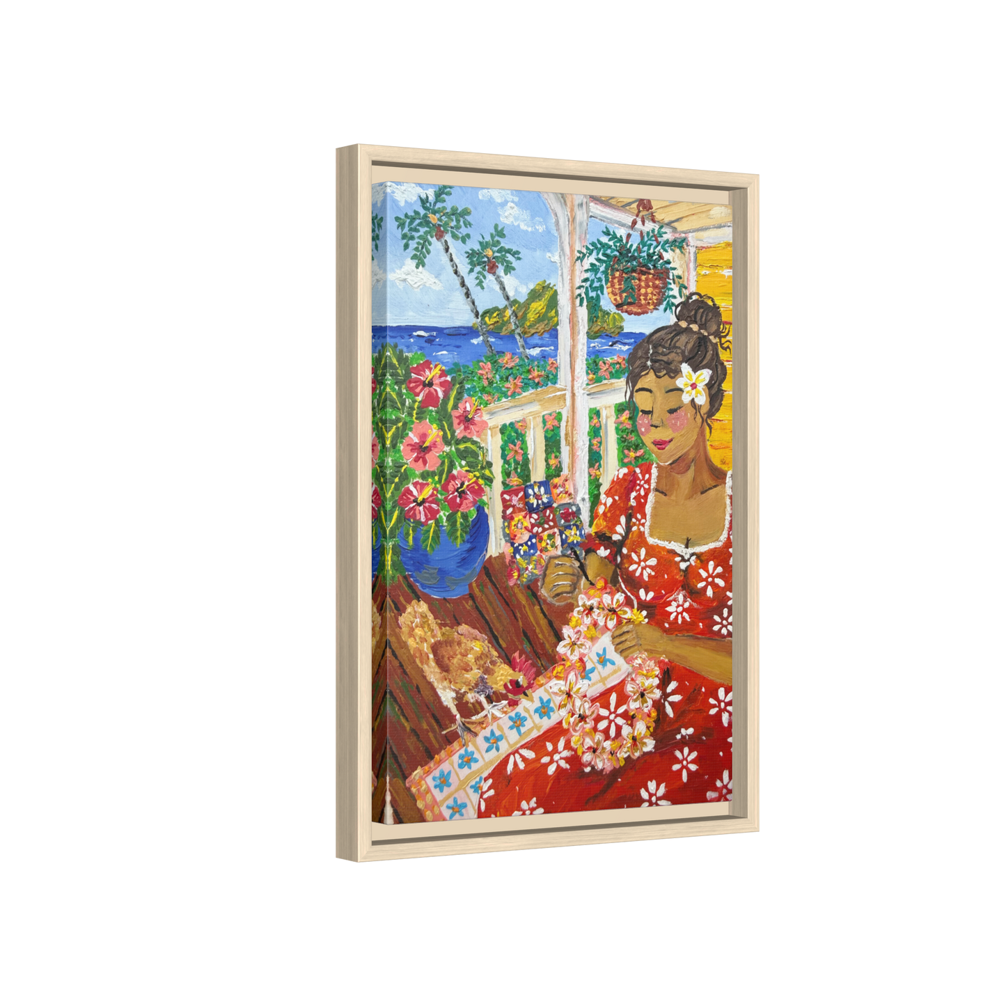 The Lei Maker - Canvas Art