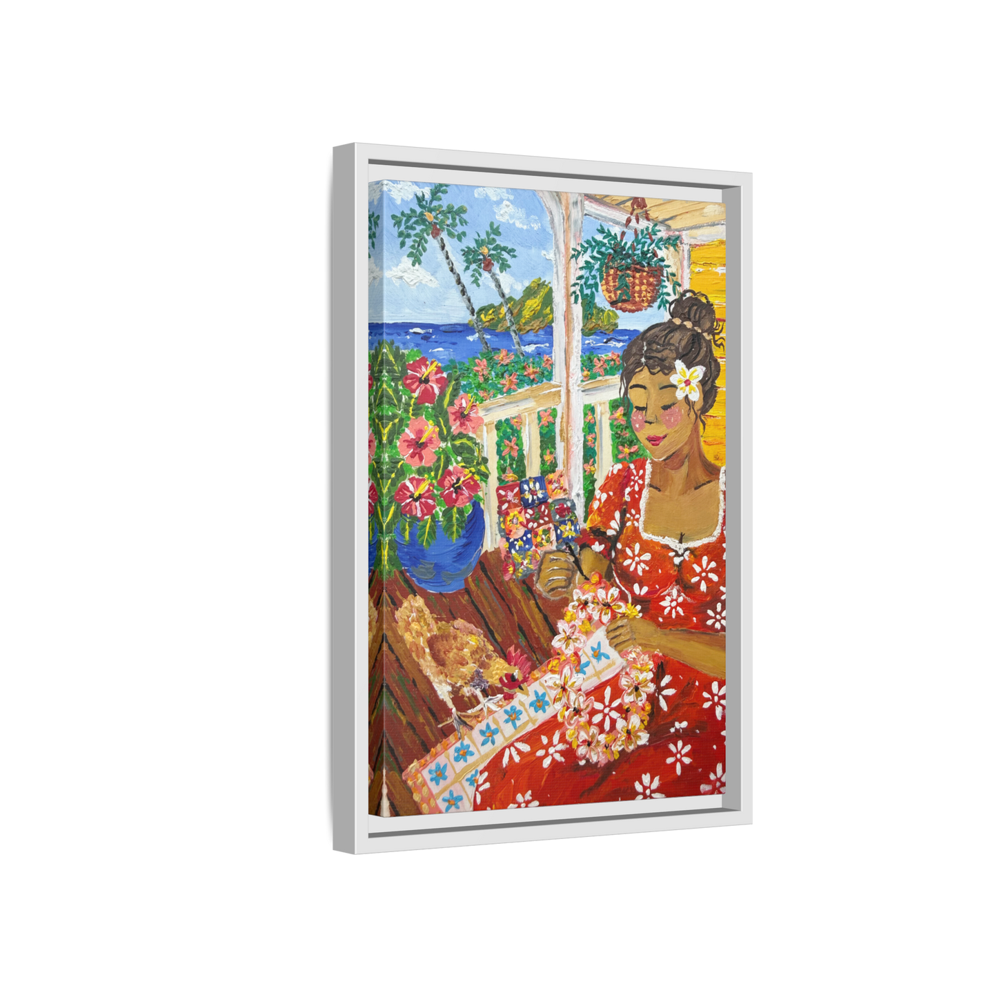 The Lei Maker - Canvas Art