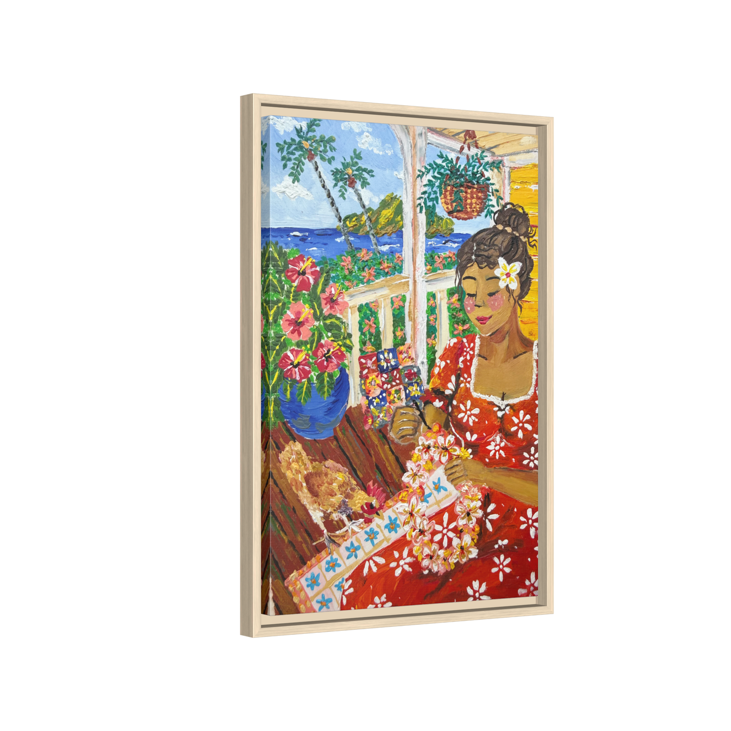 The Lei Maker - Canvas Art
