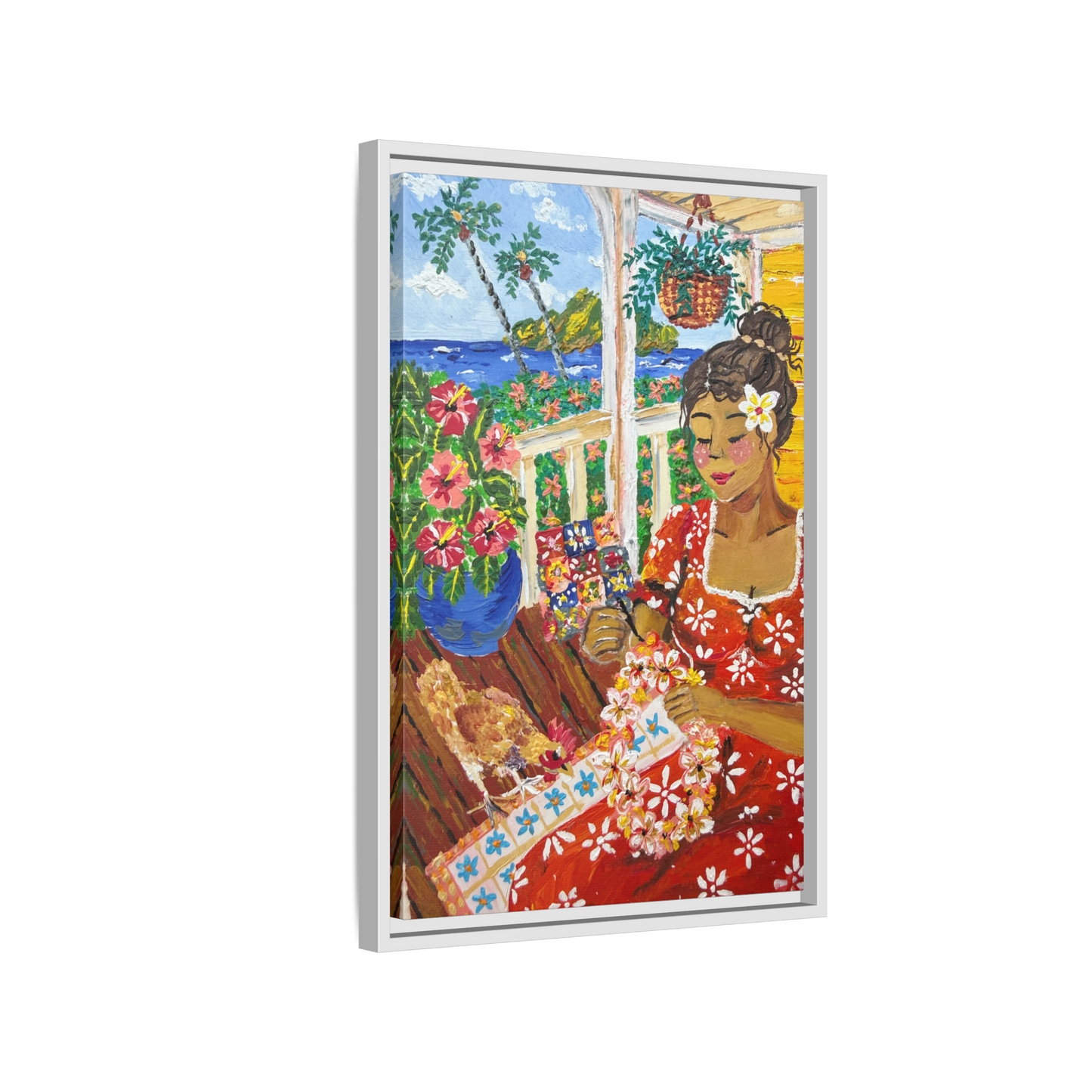 The Lei Maker - Canvas Art