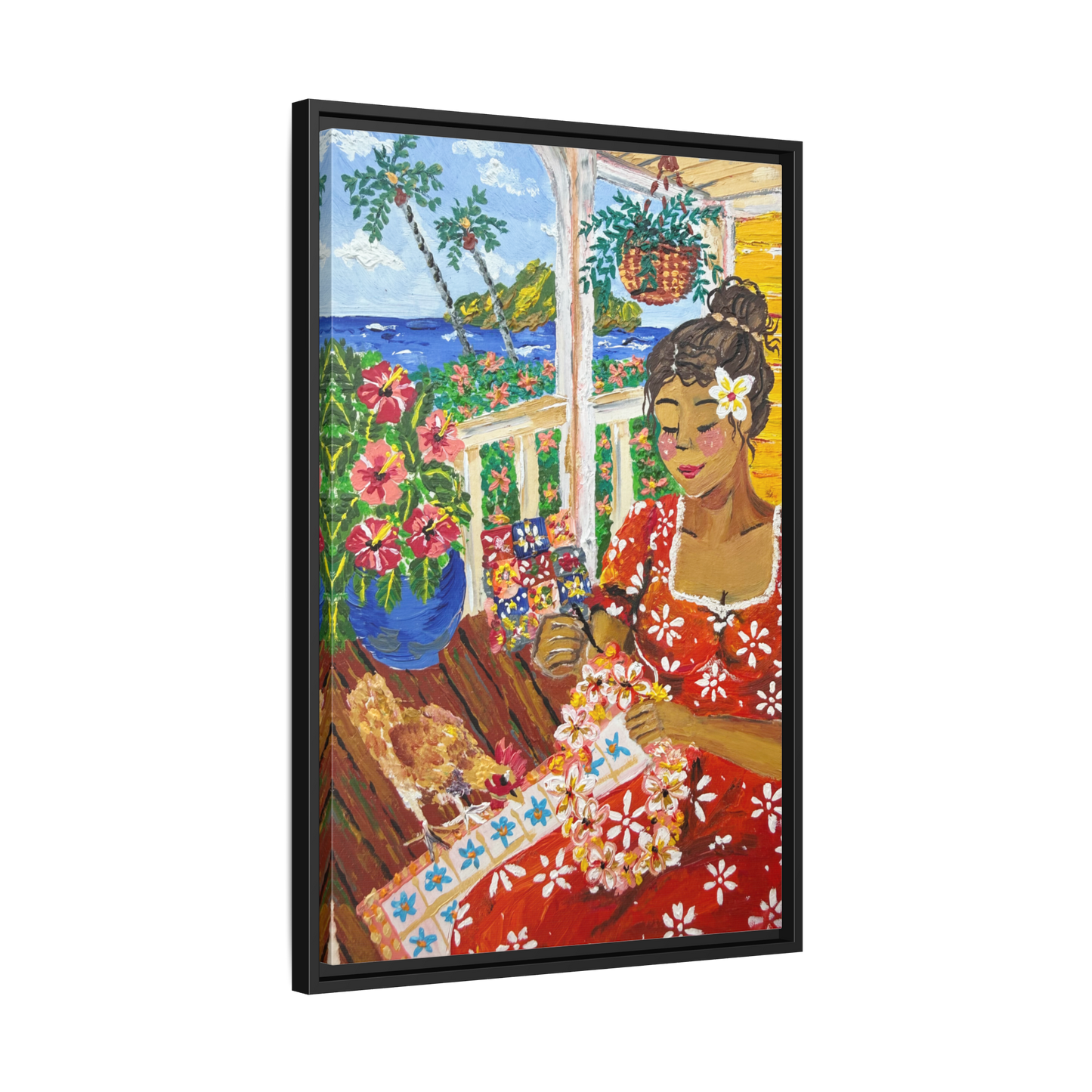 The Lei Maker - Canvas Art