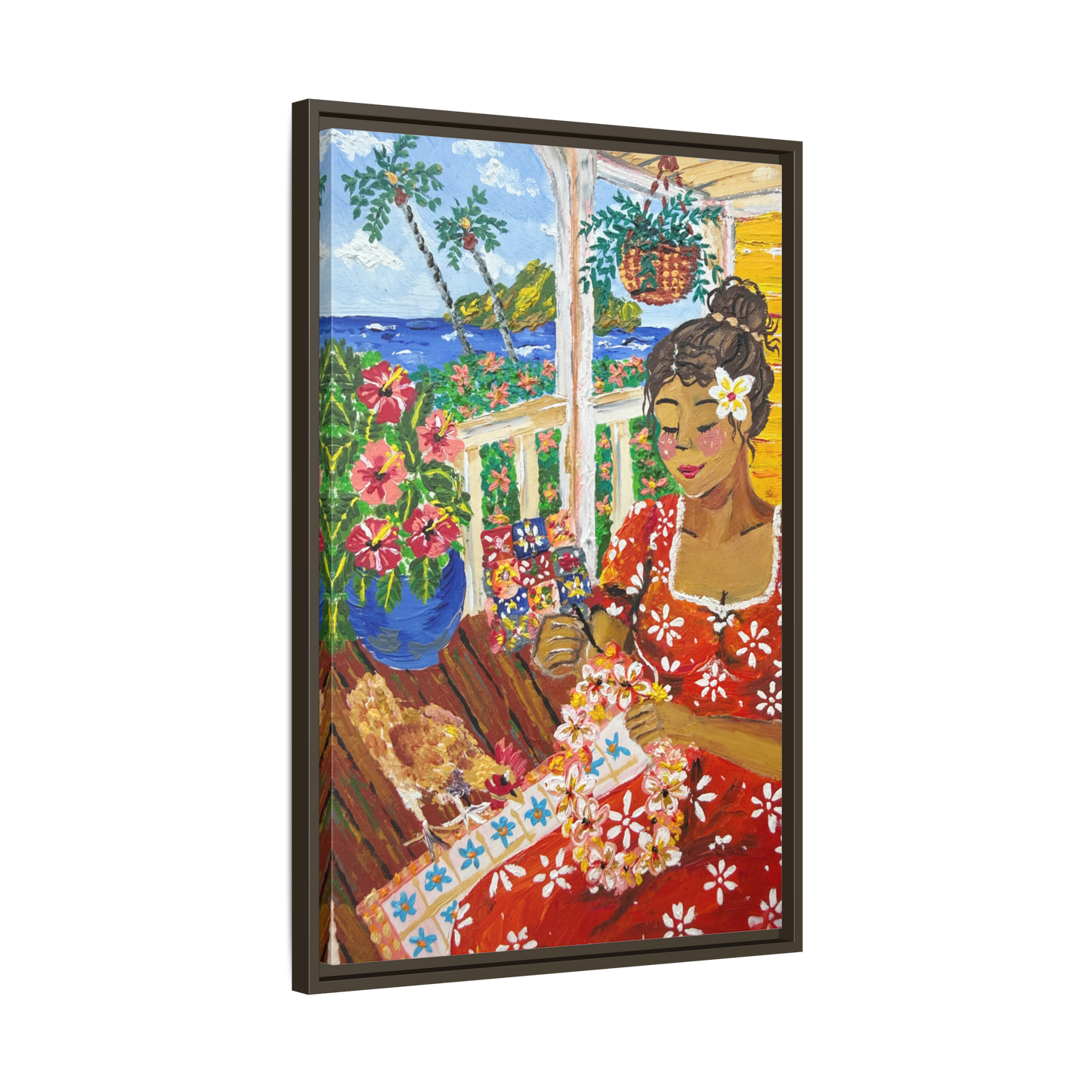 The Lei Maker - Canvas Art