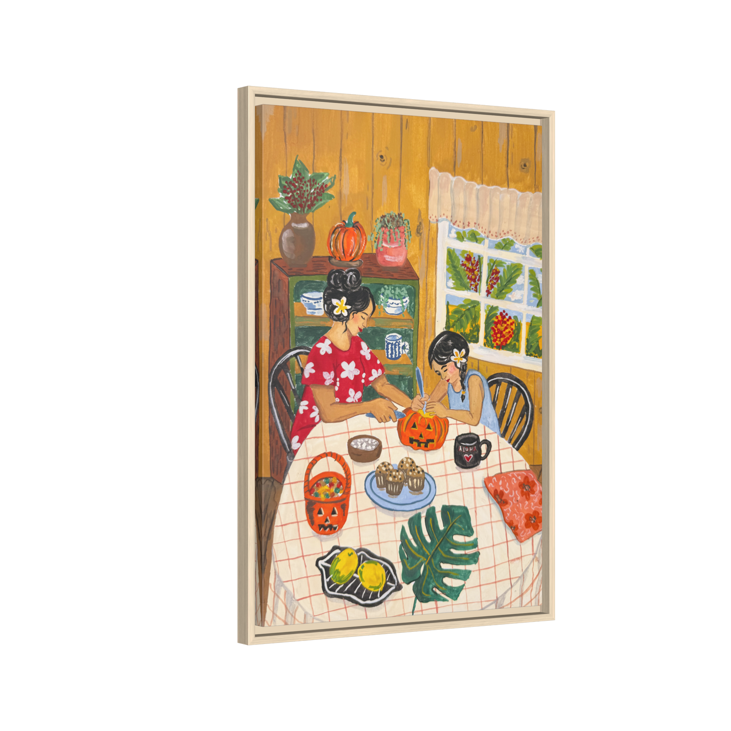 Hilo Halloween - Framed Matte Canvas Art
