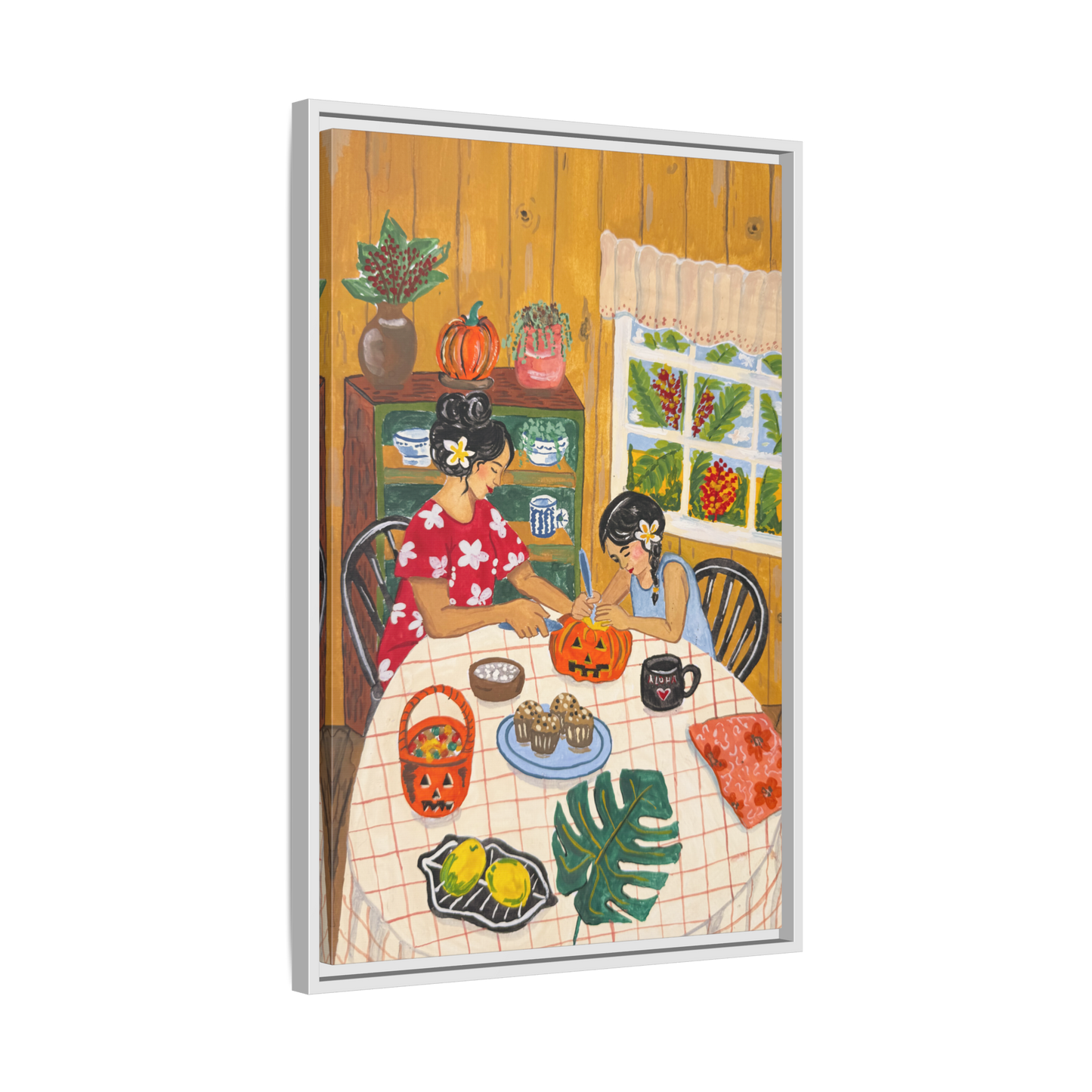 Hilo Halloween - Framed Matte Canvas Art