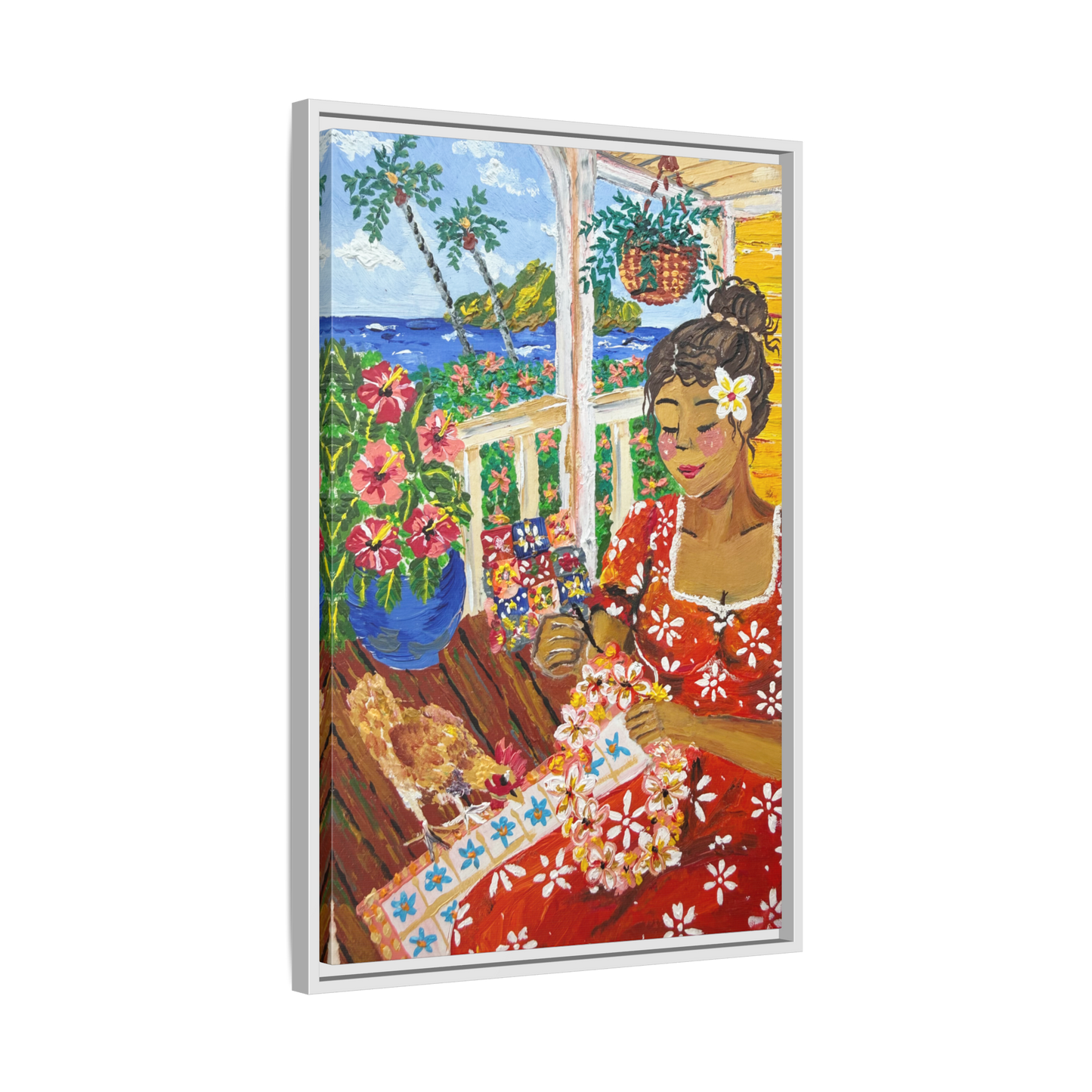 The Lei Maker - Canvas Art