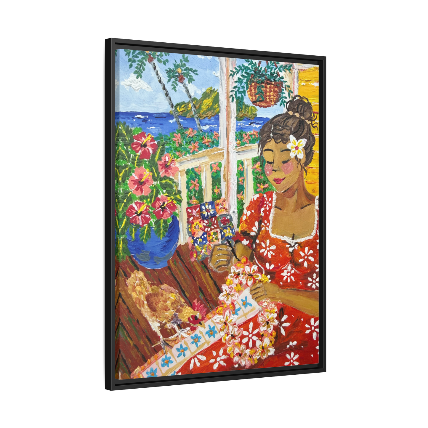 The Lei Maker - Canvas Art