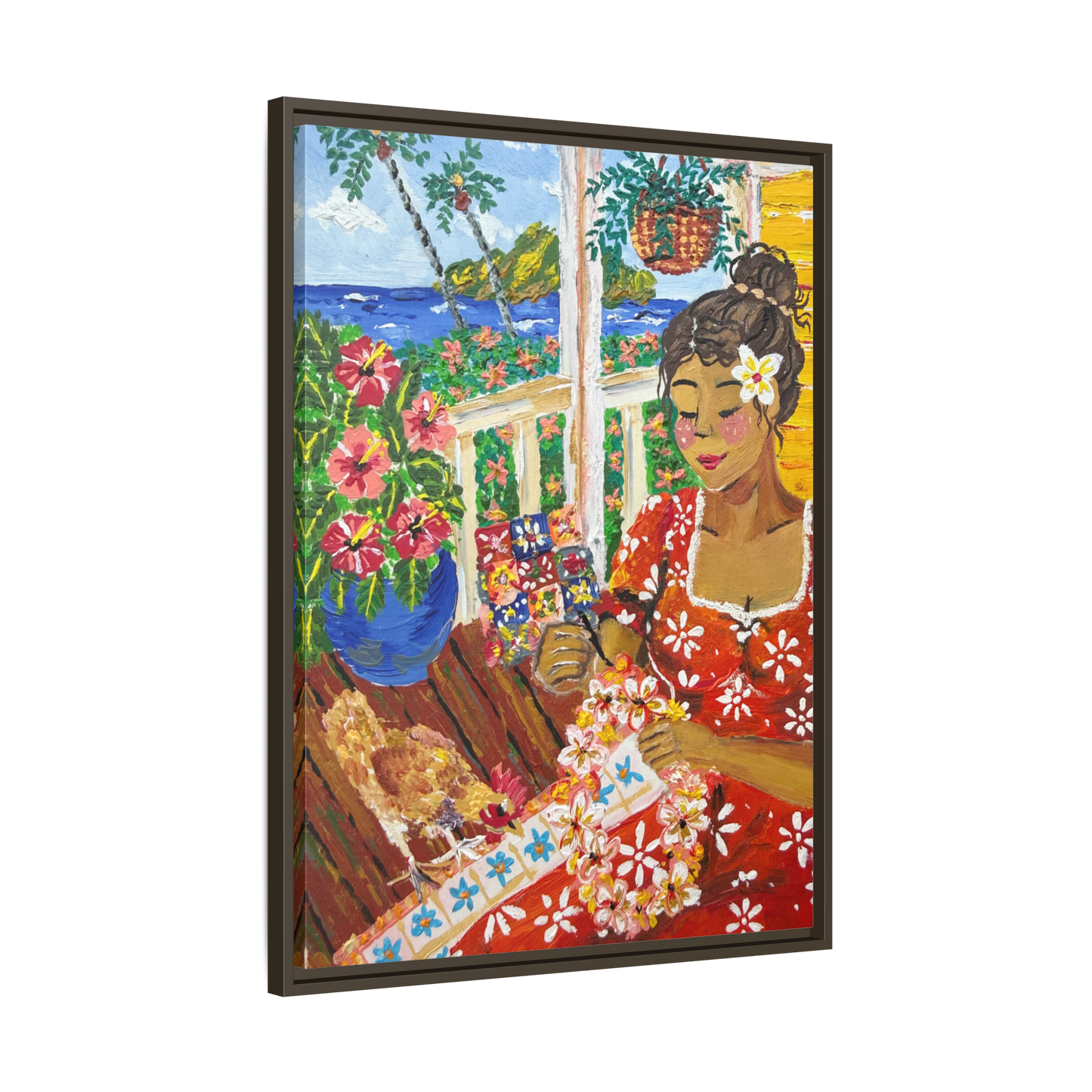 The Lei Maker - Canvas Art
