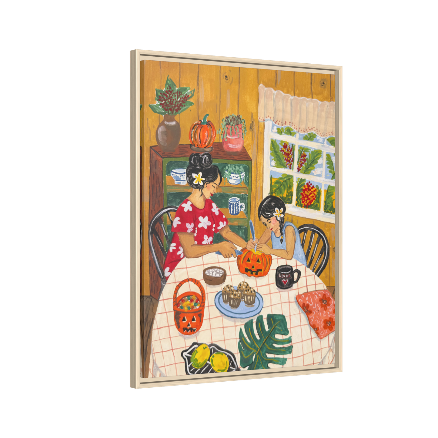 Hilo Halloween - Framed Matte Canvas Art