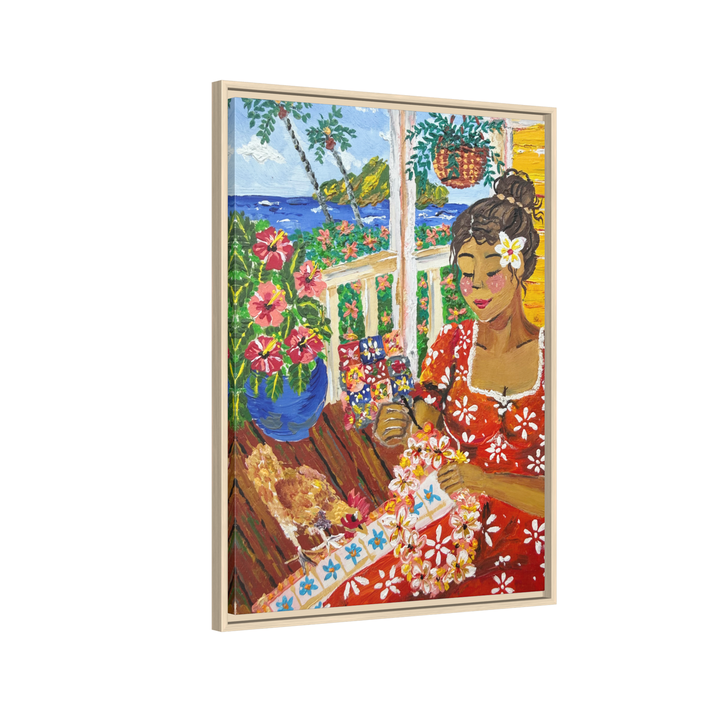 The Lei Maker - Canvas Art