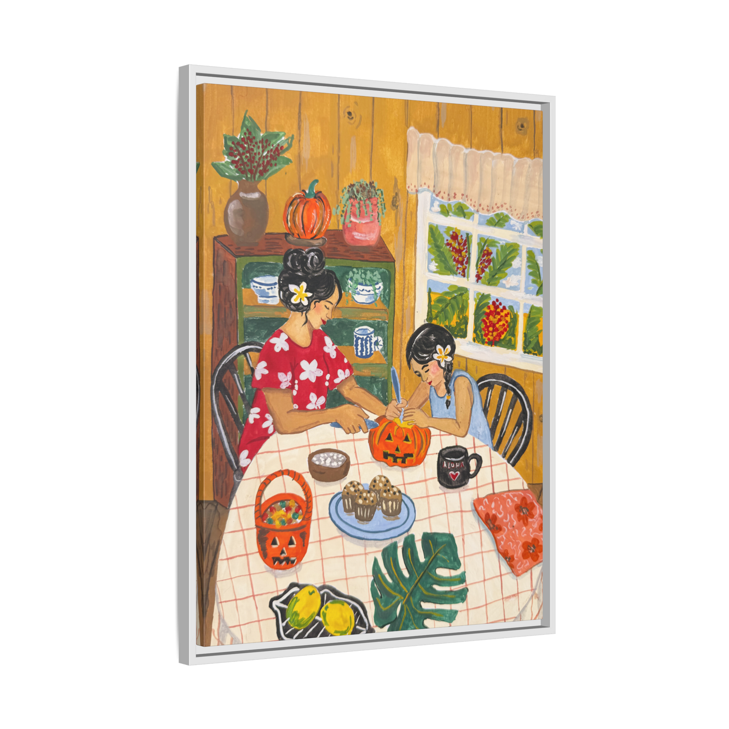 Hilo Halloween - Framed Matte Canvas Art