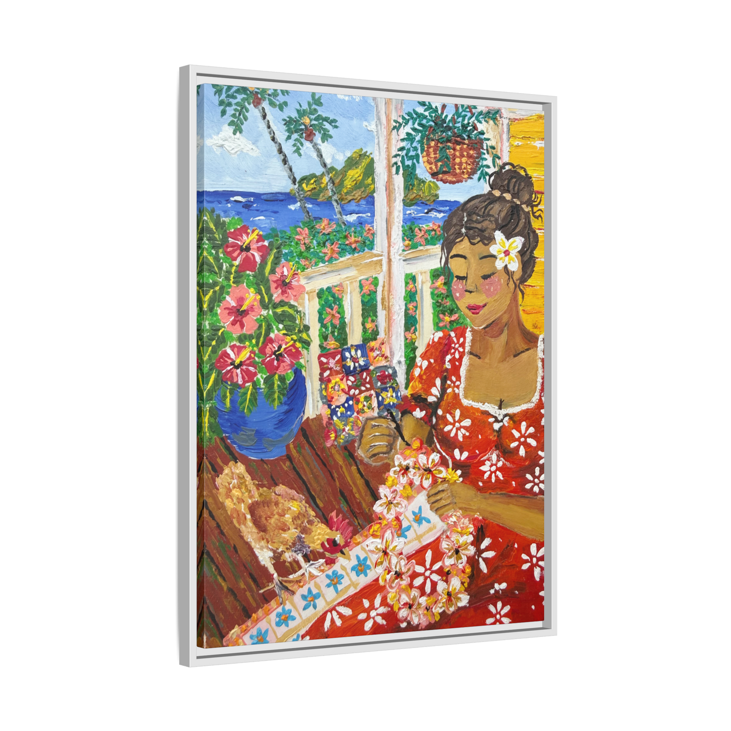 The Lei Maker - Canvas Art