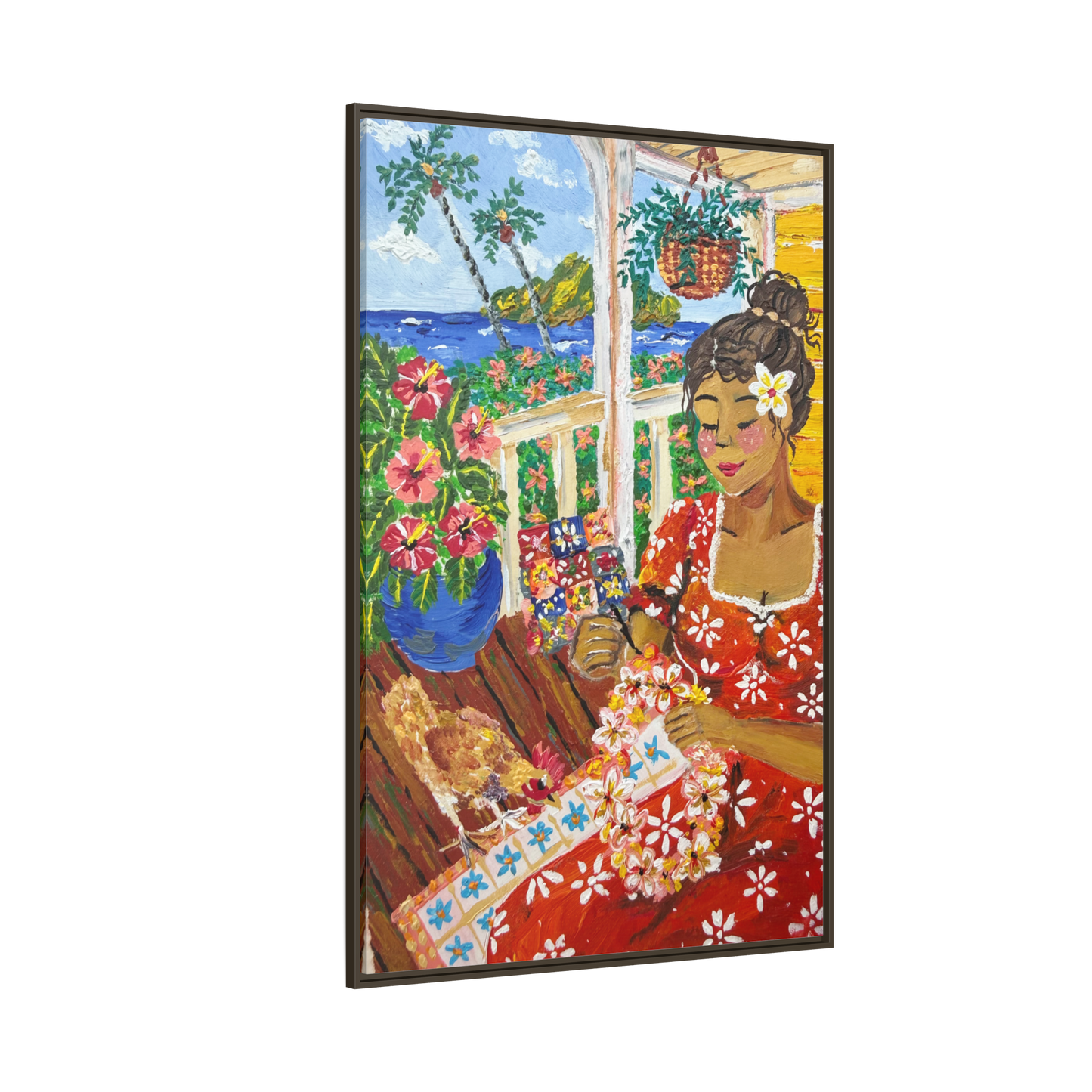 The Lei Maker - Canvas Art