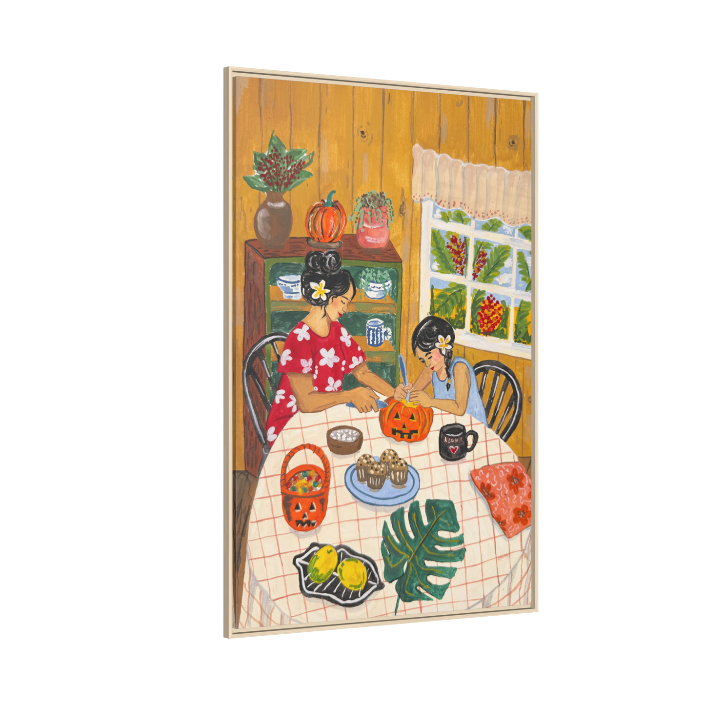 Hilo Halloween - Framed Matte Canvas Art